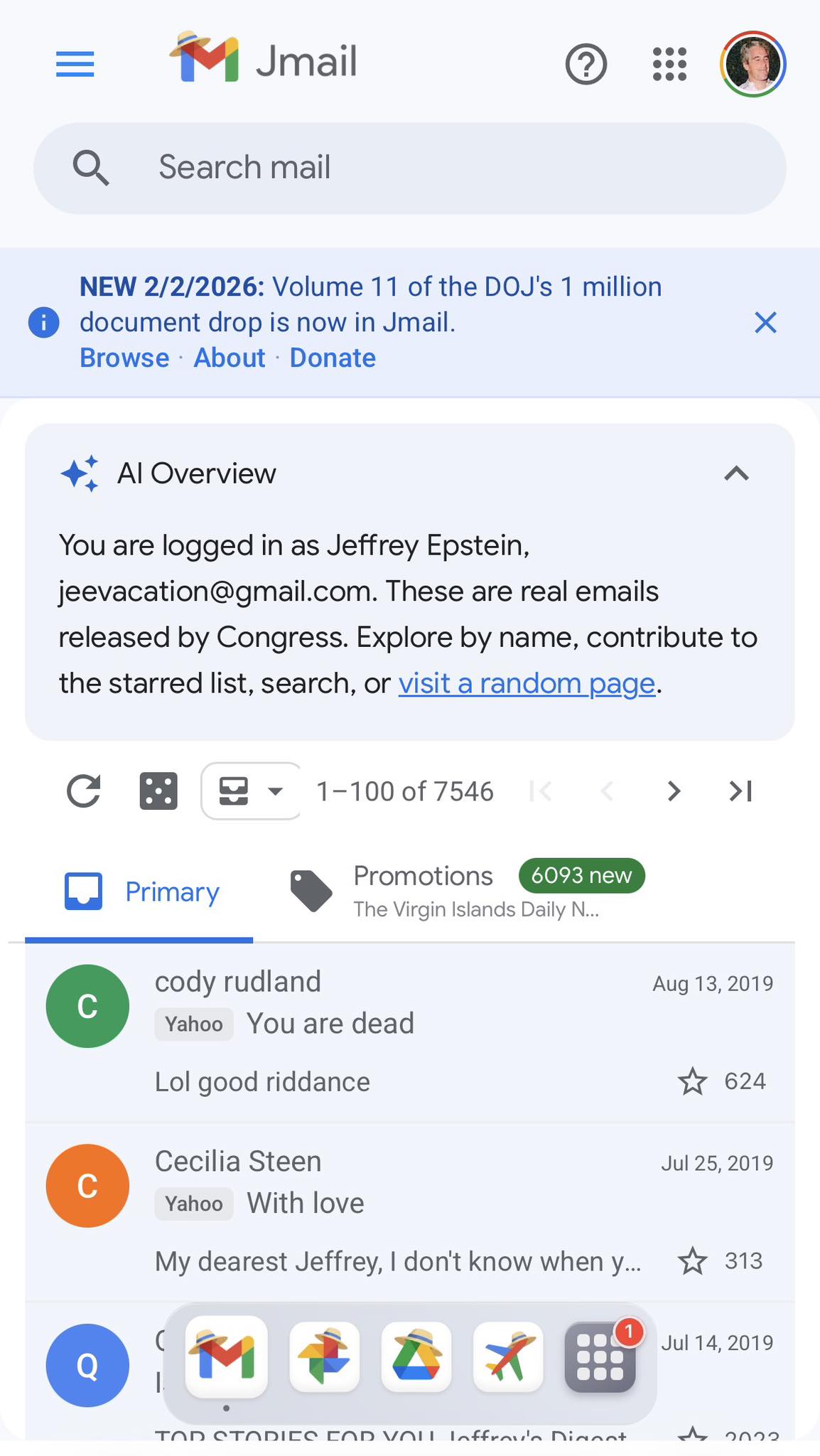 Court - Go to jmail.world you can read Epsteins emails like youre on ...