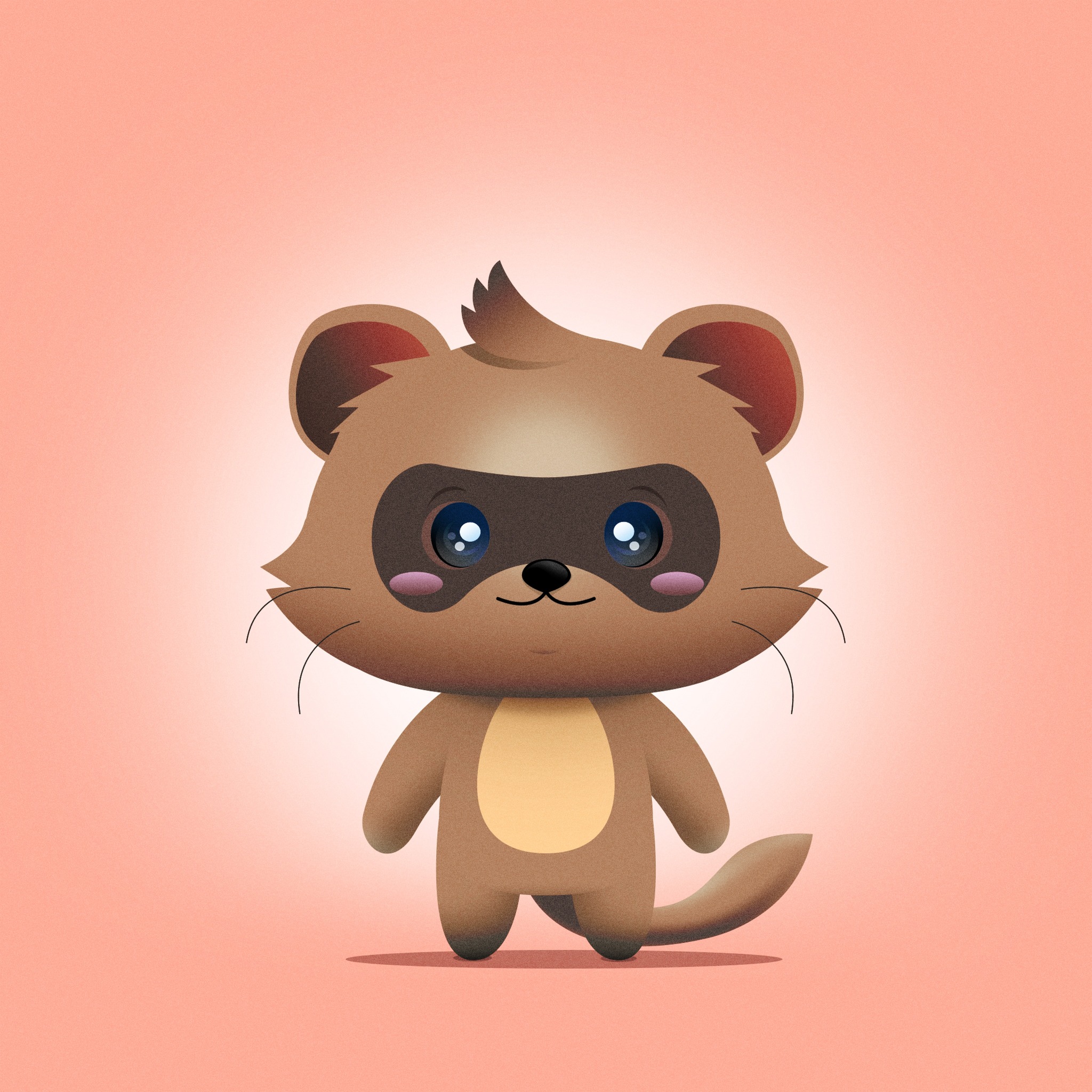 Design - [THIS IS NOT A GENERATIVE AI] Racoon . 100% Made from ...