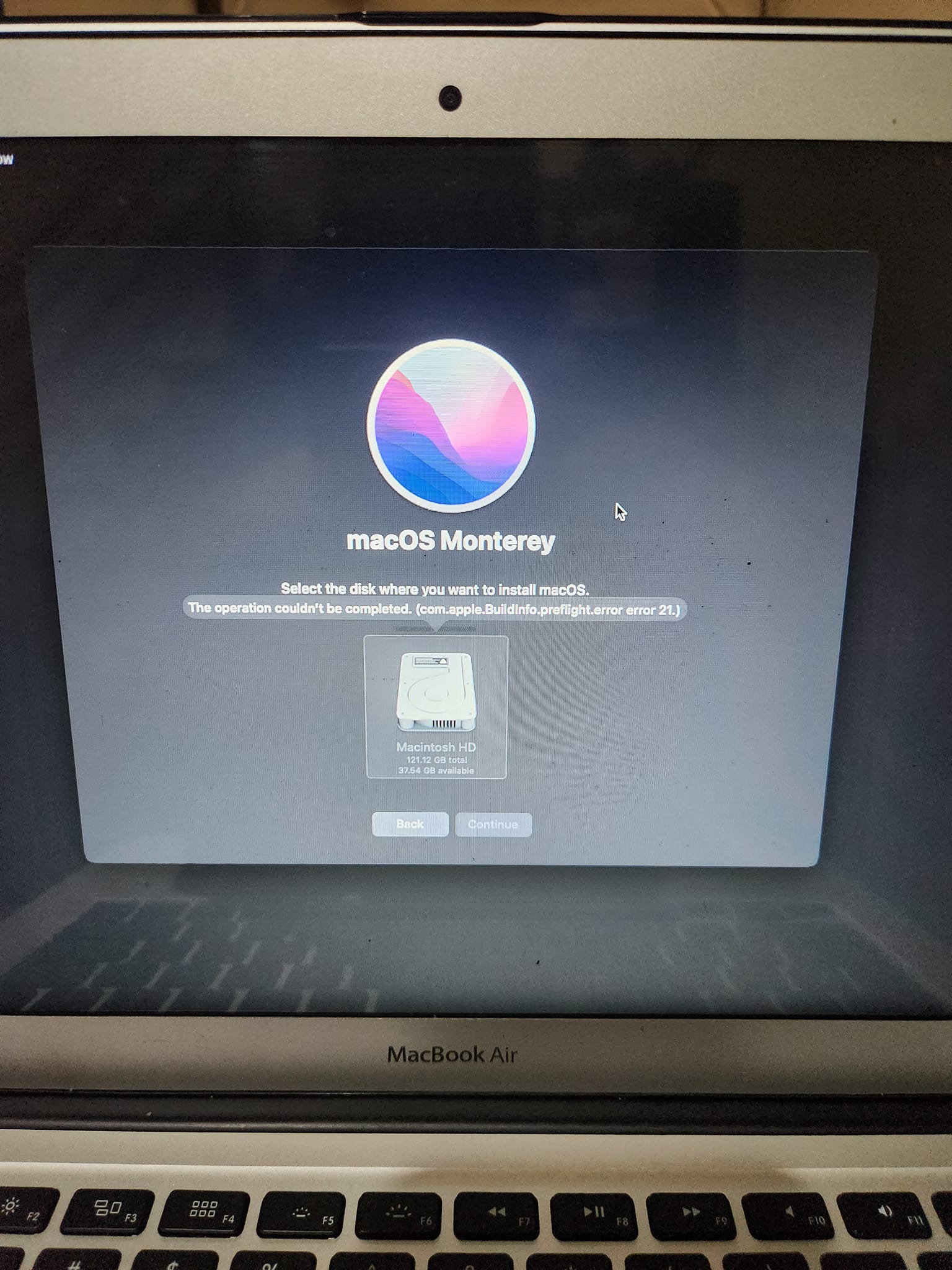 macOS Monterey Version 12.7.4 MacBook Air (13-inch, 2017