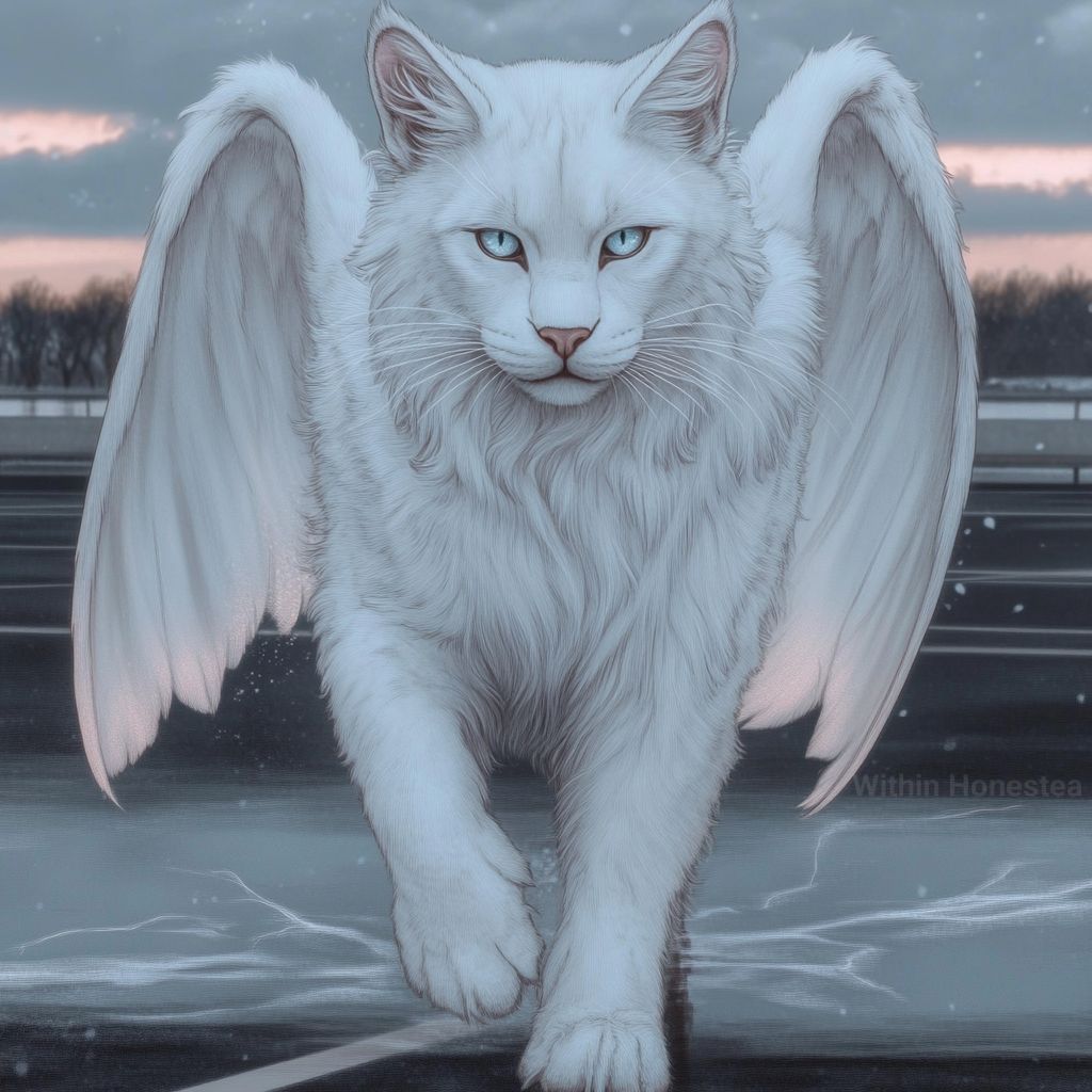 What are wing-like markings on cats?