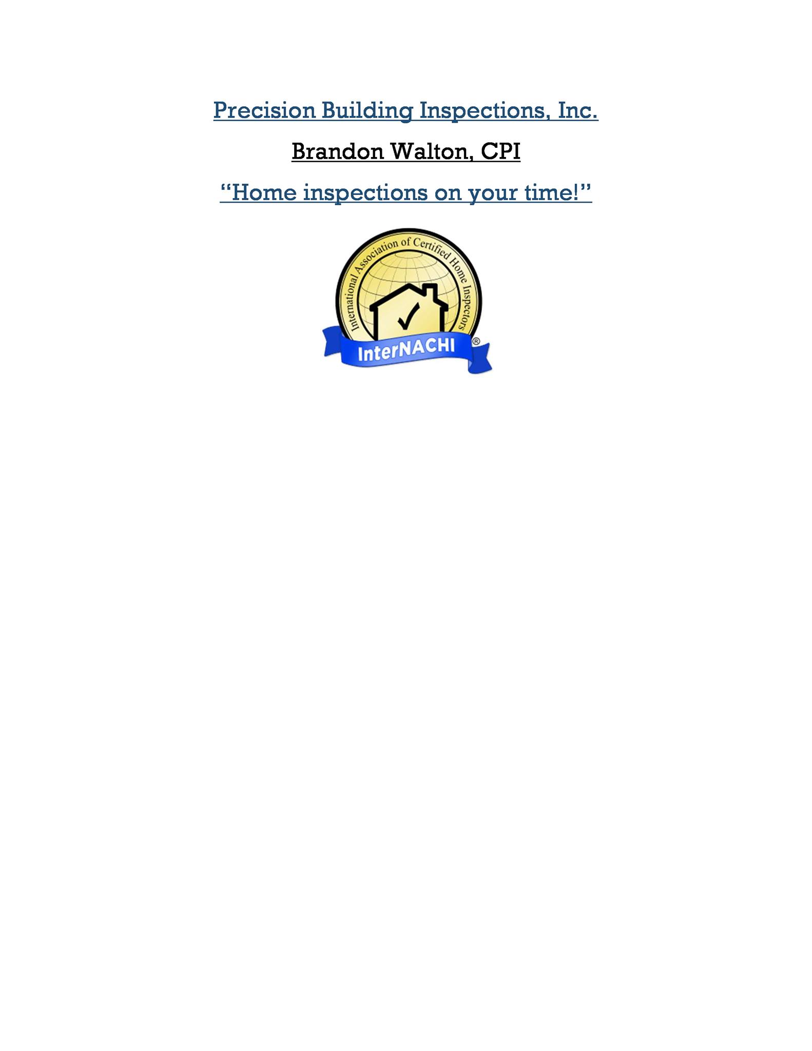 Precision Building Inspections, Inc. | Seffner FL