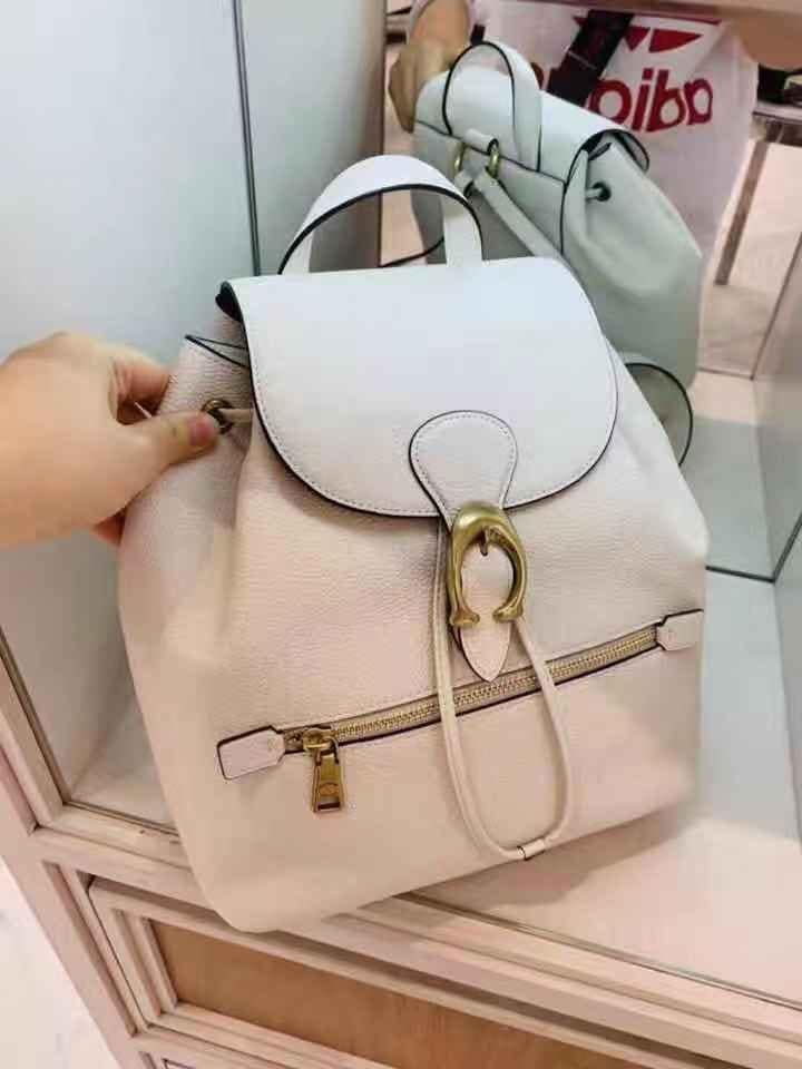 coach evie pebble leather backpack chalk Medium Charlie in – Alora Collections Leather body Coach Evie Polished Pebble Leather