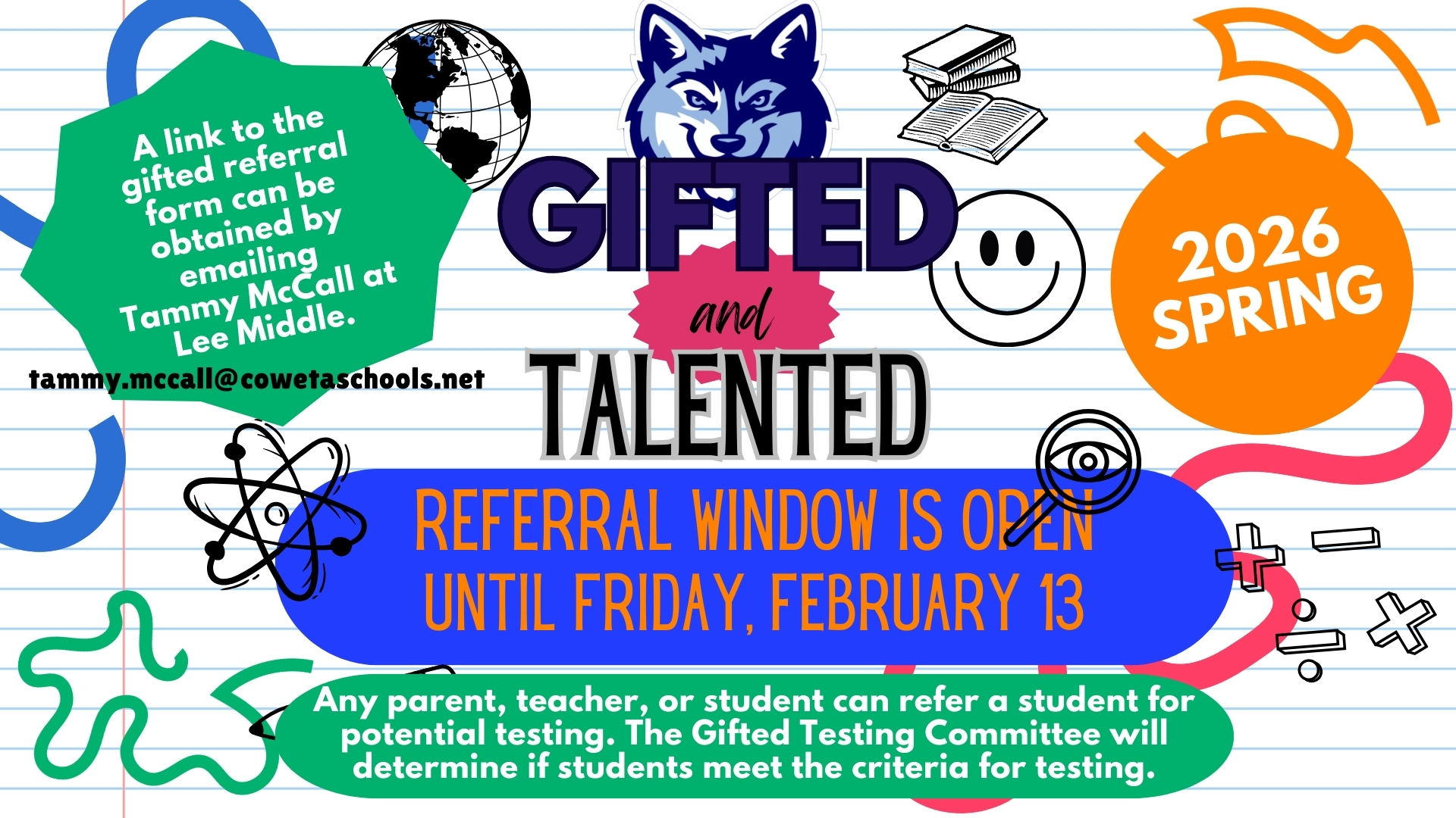 Lee - 💡 Gifted (REACH) Program Referrals Are Now Open! 💡 Do you know a ...