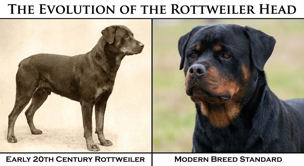 Dogs - The Head Shape Changed the Breed Early Rottweilers weren’t bred ...