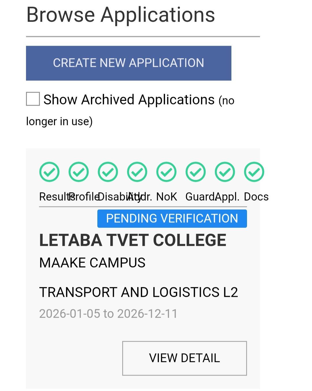 Letaba TVET College (Maake Campus 2024/2025) | Who is still on pending ...