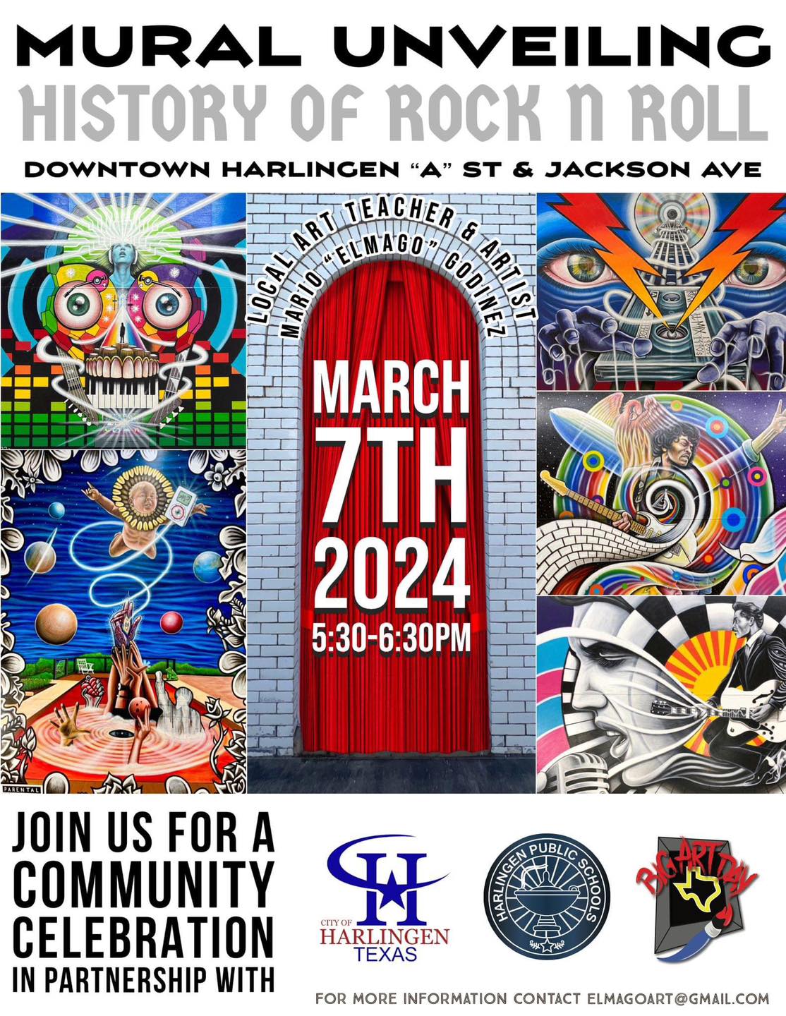 New jukebox mural in downtown Harlingen