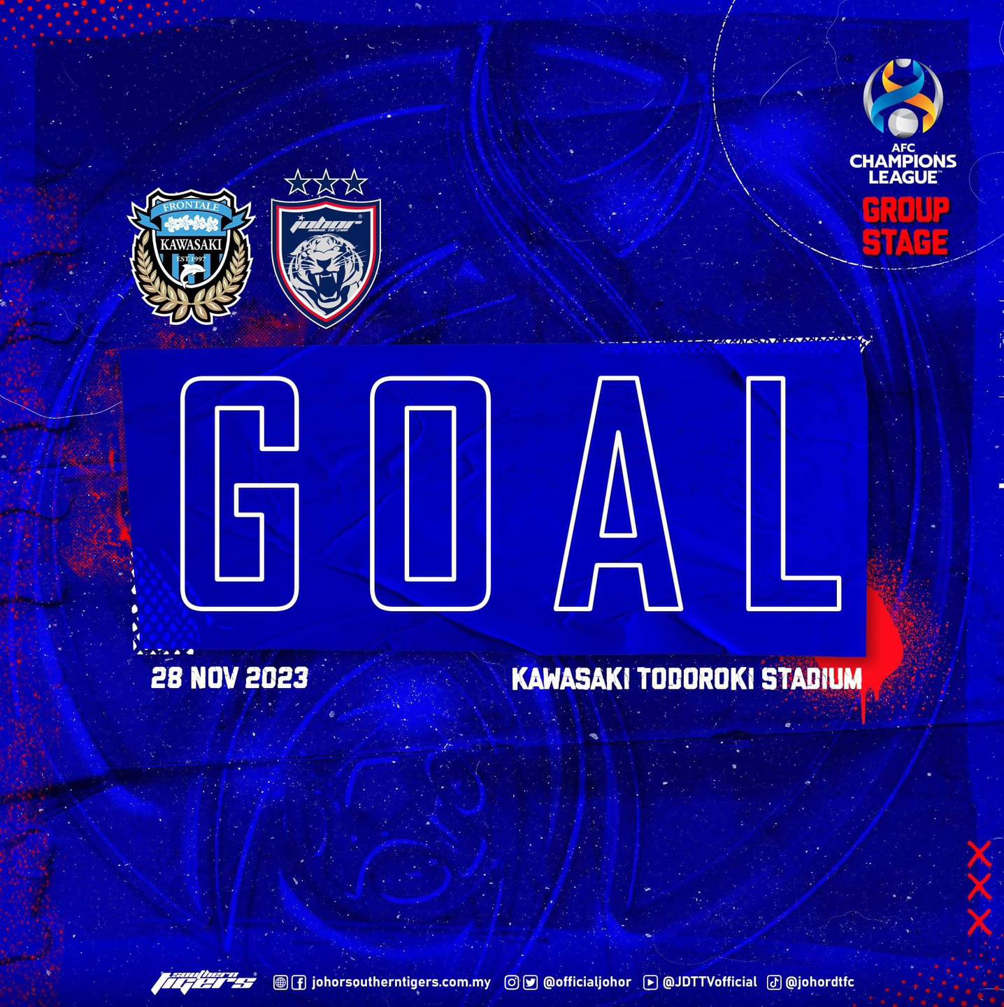 2022 AFC CHAMPIONS LEAGUE Half Time JDT [0-3] KAWASAKI FRONTALE