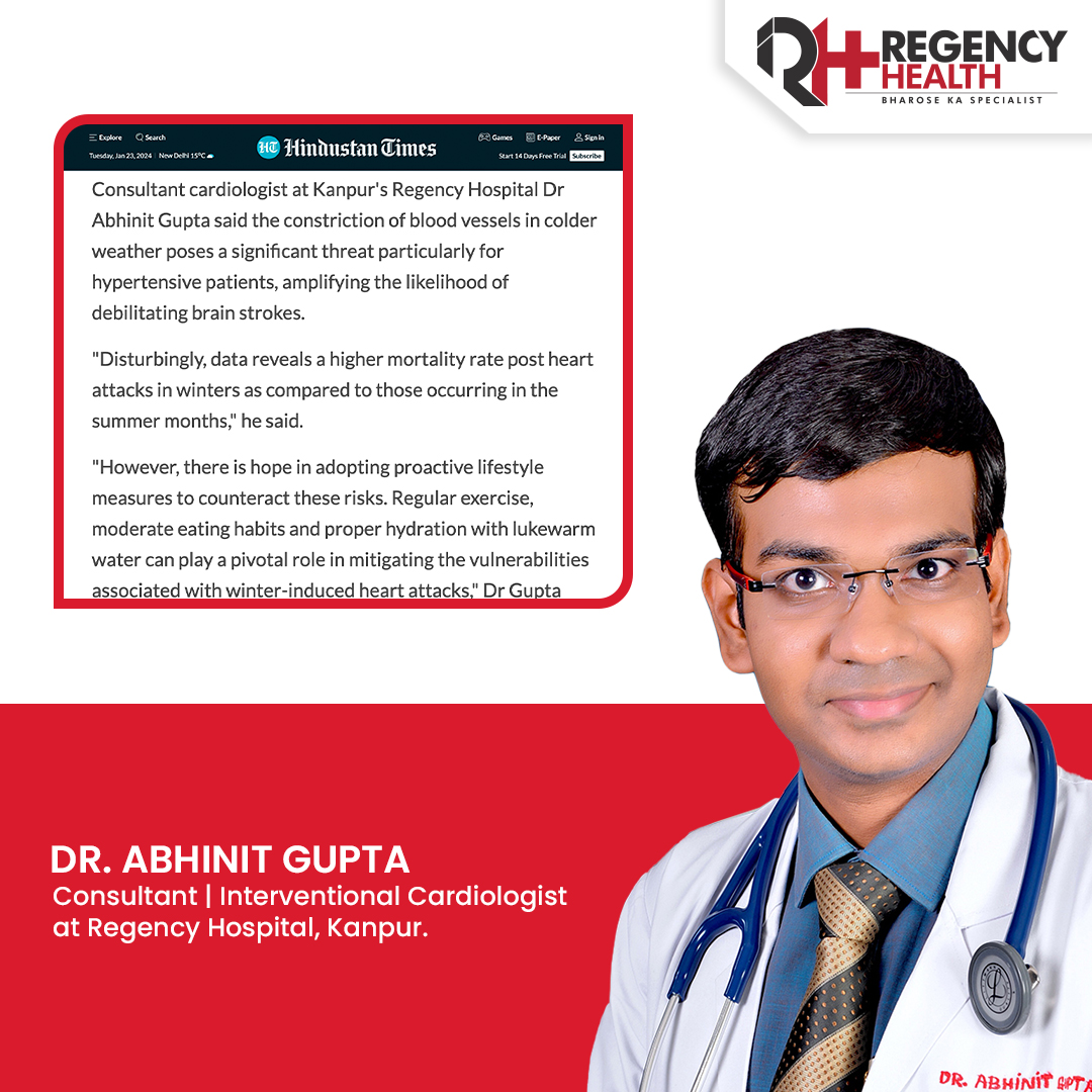 dr abhinit gupta glutathione This is a Hindustan Times article in which our Senior Consultant, Dr. Gupta, Cardiologist at Regency Hospital, Kanpur, gave insights on warning signs of having heart attacks & eye-related complications during 600mg Glutiash Glutathione Injection,
