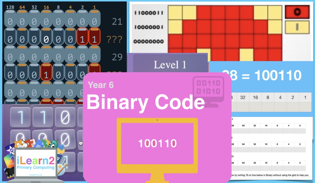 ILearn2 - Year 6 Binary Code Pupil Activity Pack: Includes an ...
