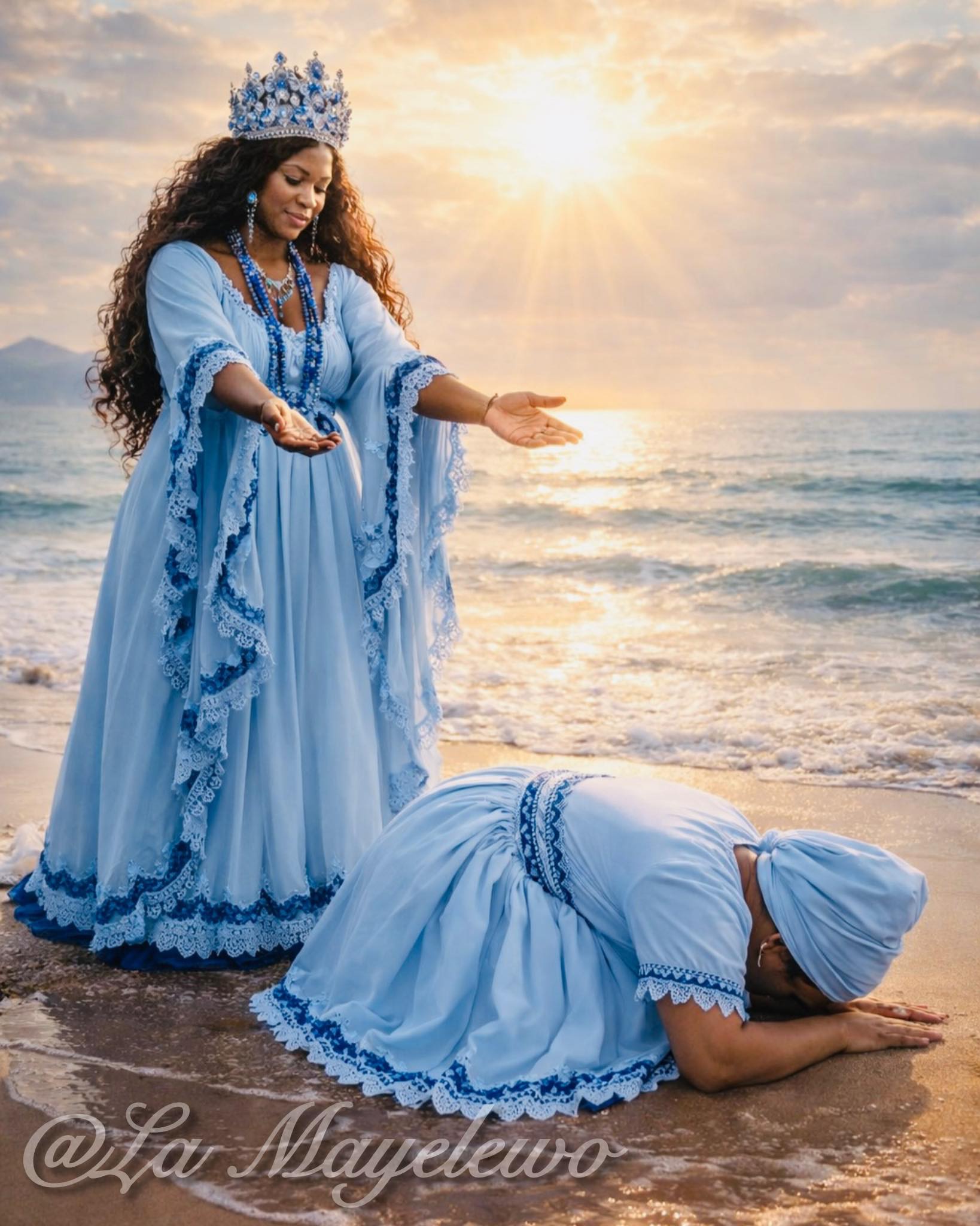 La - 👑🌊 Yemayá, madre del mar y de la vida 🌊👑 Bajo la inmensidad del ...