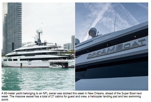 NFL owner docks his $180m superyacht in... - The Cenla Report | Facebook