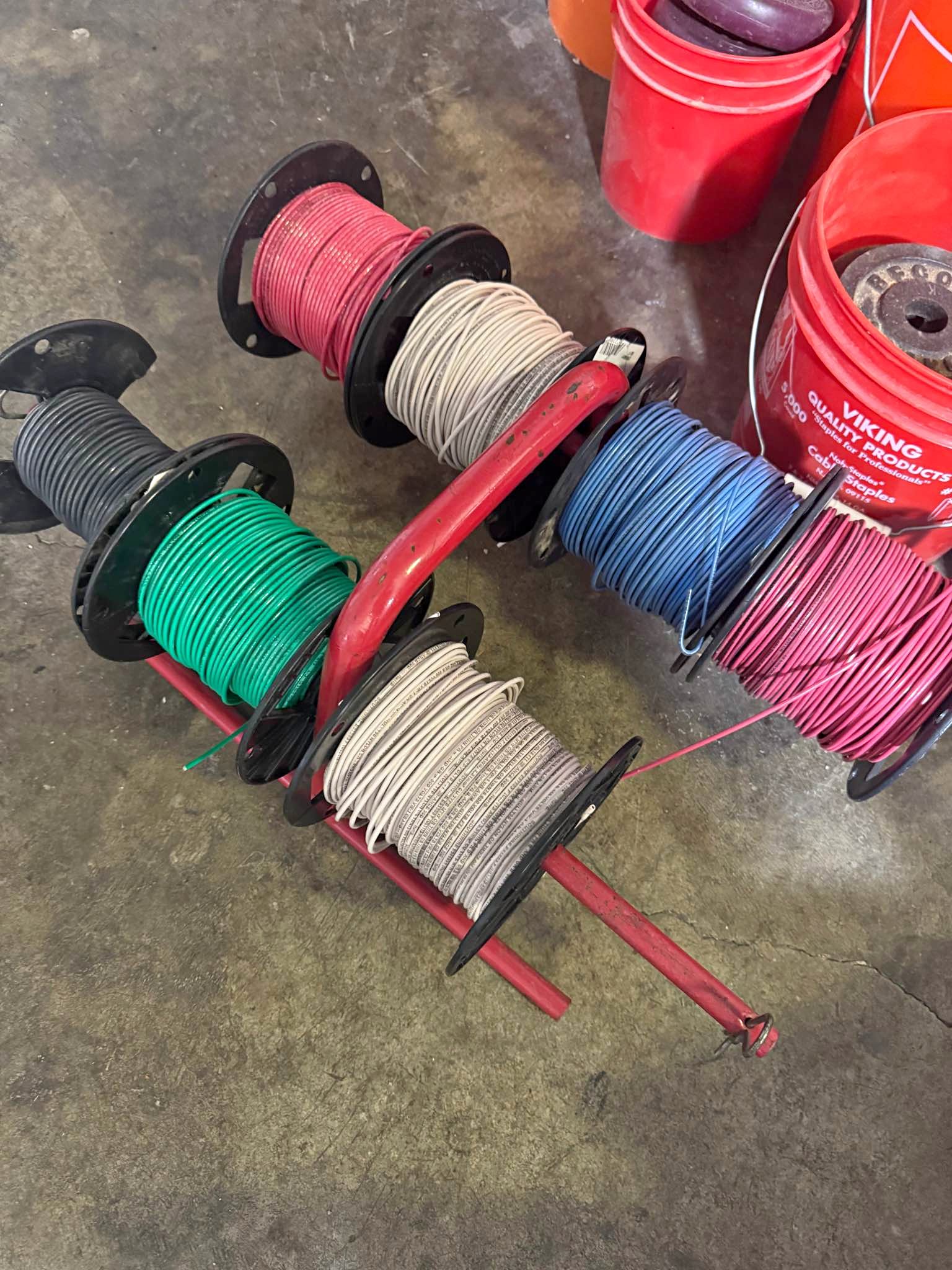 Wire Spool Rack w/ Multiple Wire Spools – Contractor Setup - Boxing ...