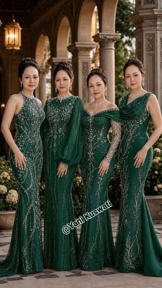 simple makeup for green dress Elegant look with soft and hairstyle wooden wardrobe with dressing table