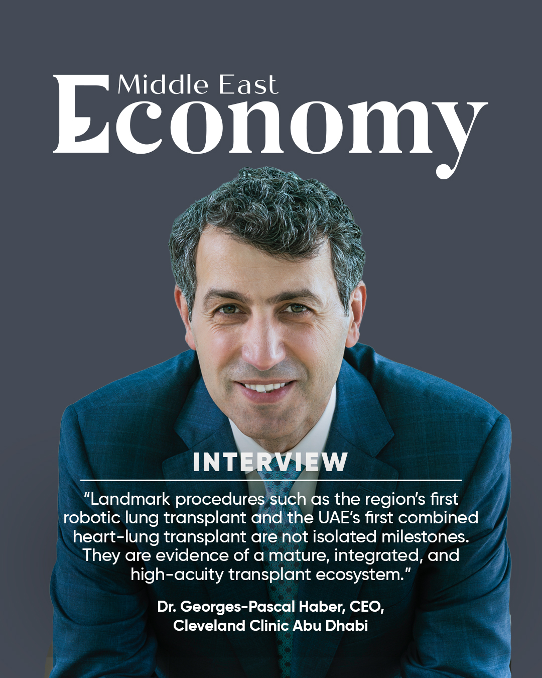 Dr. Georges-Pascal Haber, CEO of... - Economy Middle East | Facebook
