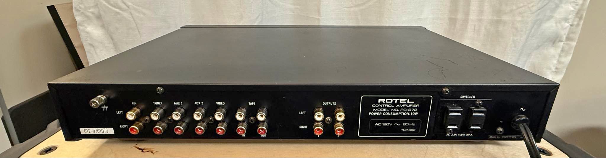 ROTEL RC-972 Stereo Pre-Amplifier (vintage/analog) - Pro Audio ...