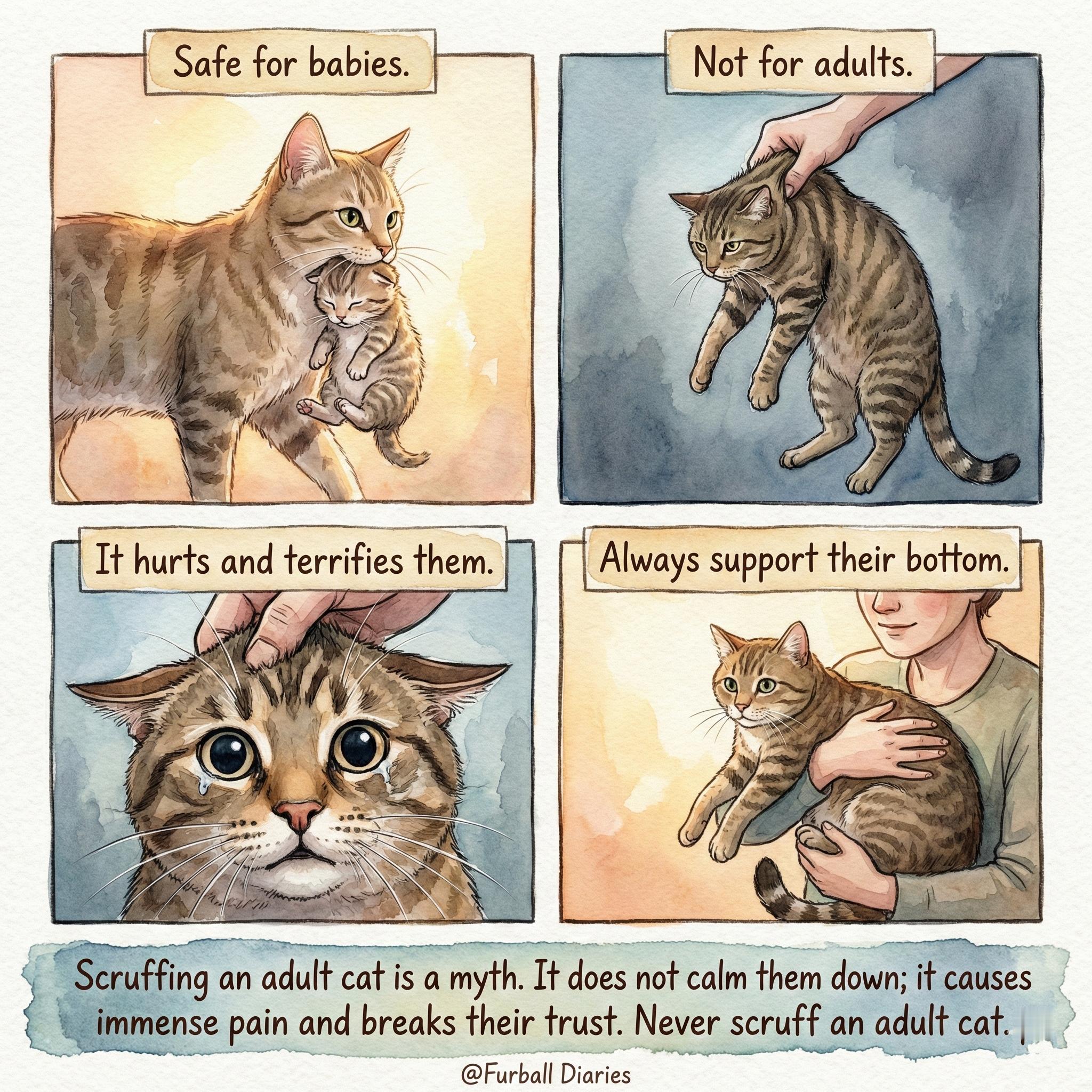 Cats World | Stop scruffing your adult cats | Facebook