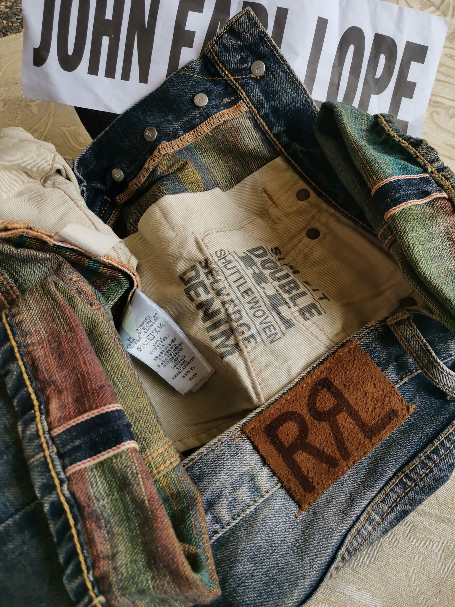 RRL (Double RL) Raw Denim Selvedge Size 32 Buttonfly