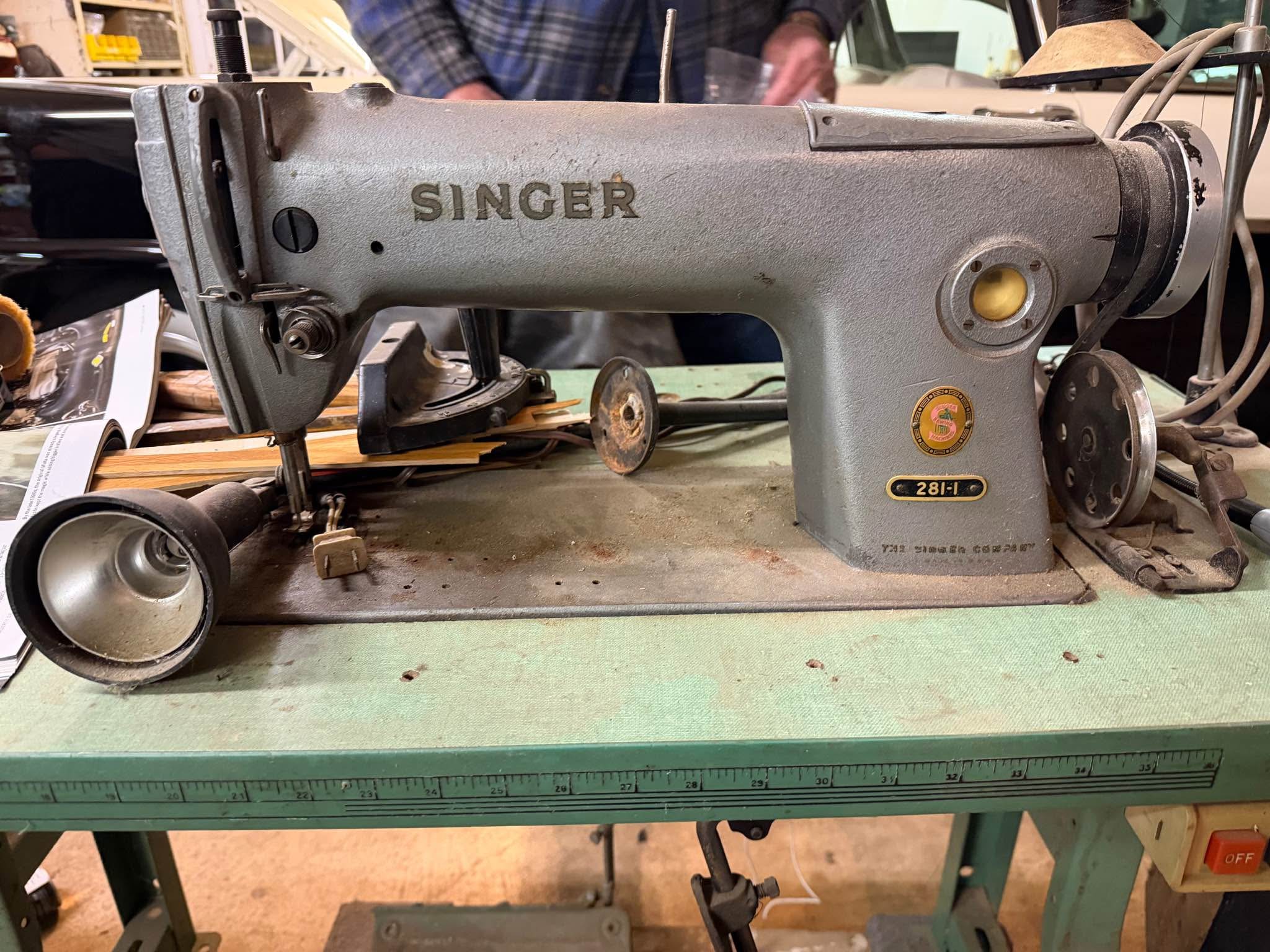 singer high speed single needle 281-1 industrial sewing machine ...
