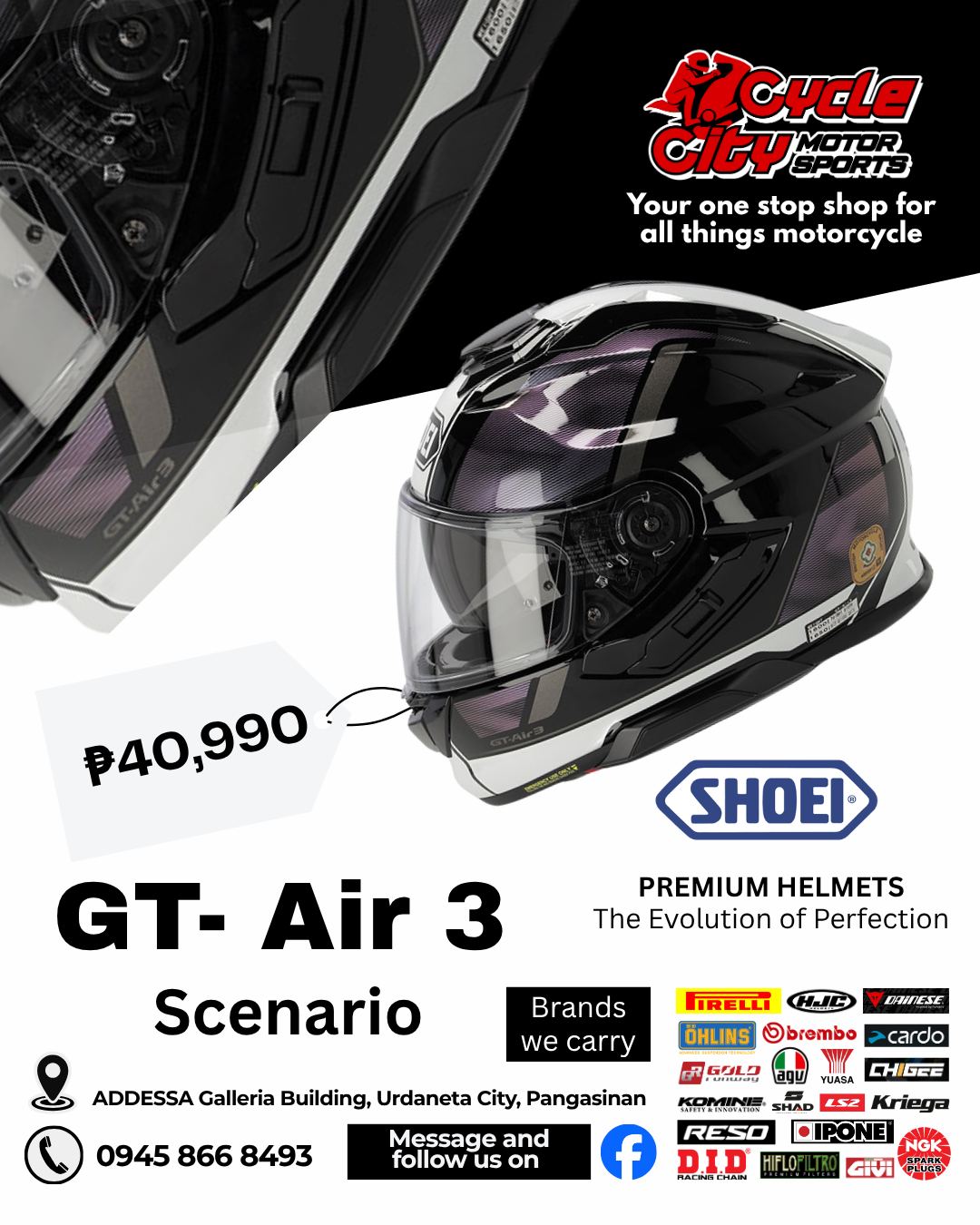 capacete shoei gt air GT-Air 3 Helmet - Gloss White - Size XL The Shoei GT Shoei GT-Air 3 Helmet -