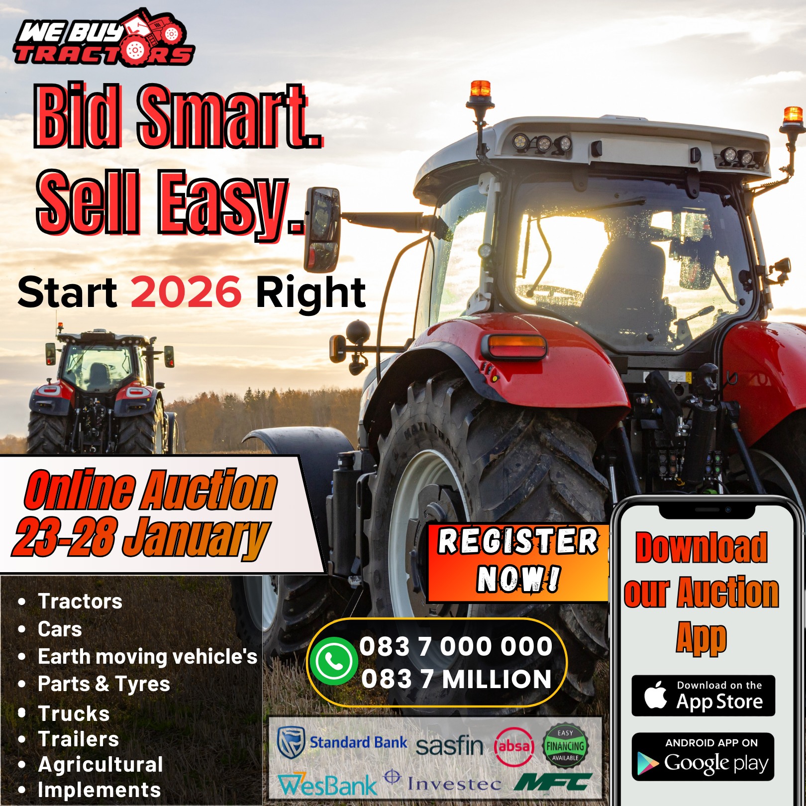 We - Bid Smart. Sell Easy. Start 2026 Right. The first auction of the ...