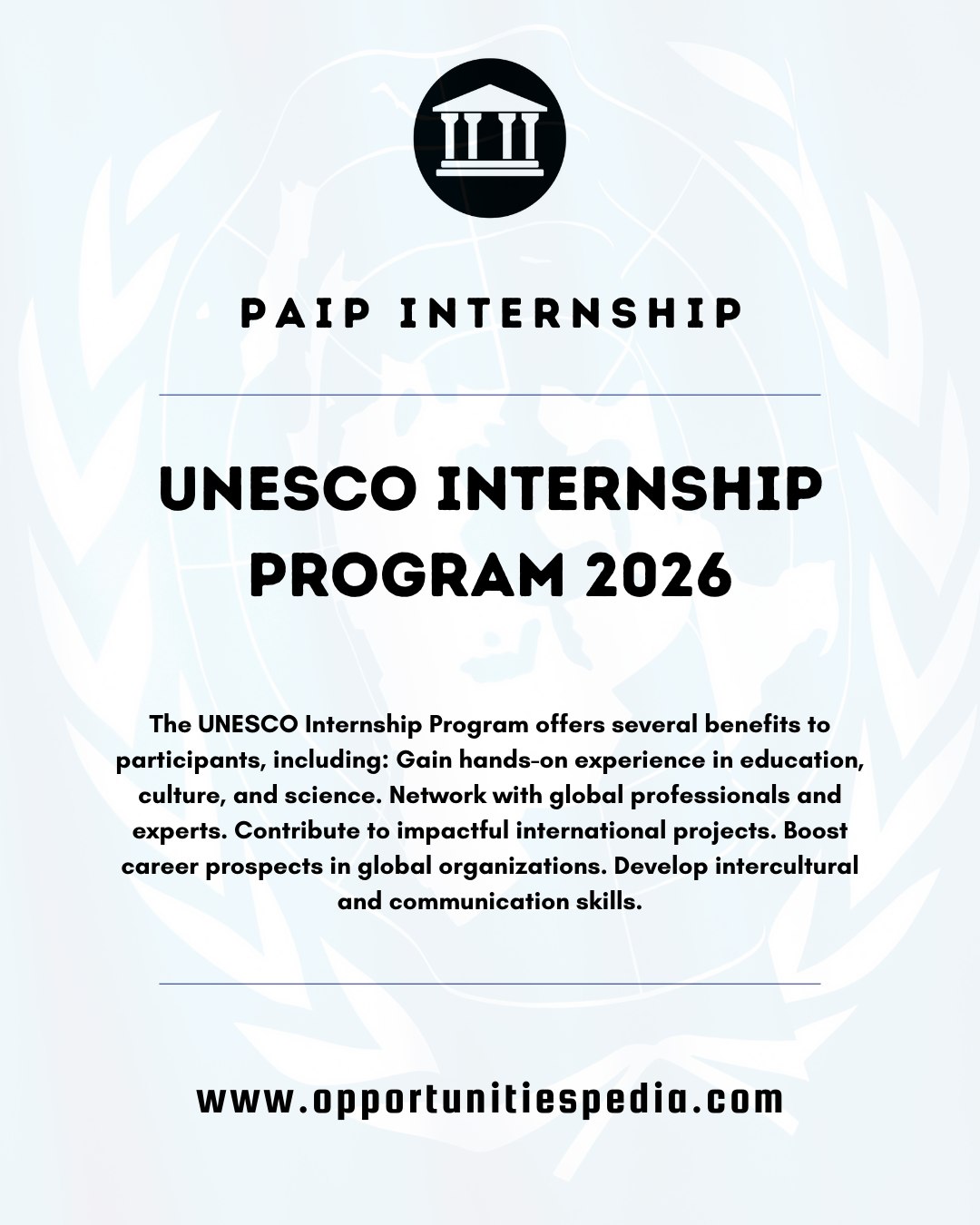 🌍 UNESCO Internship Program 2026 |... - Opportunities Pedia | Facebook