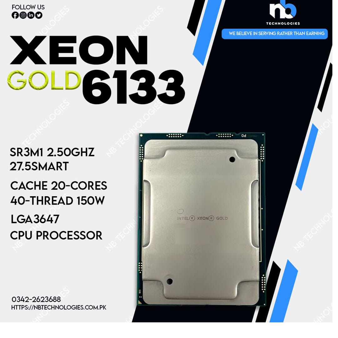 NB Technologies - The Intel Xeon Gold 6133 processor is a...