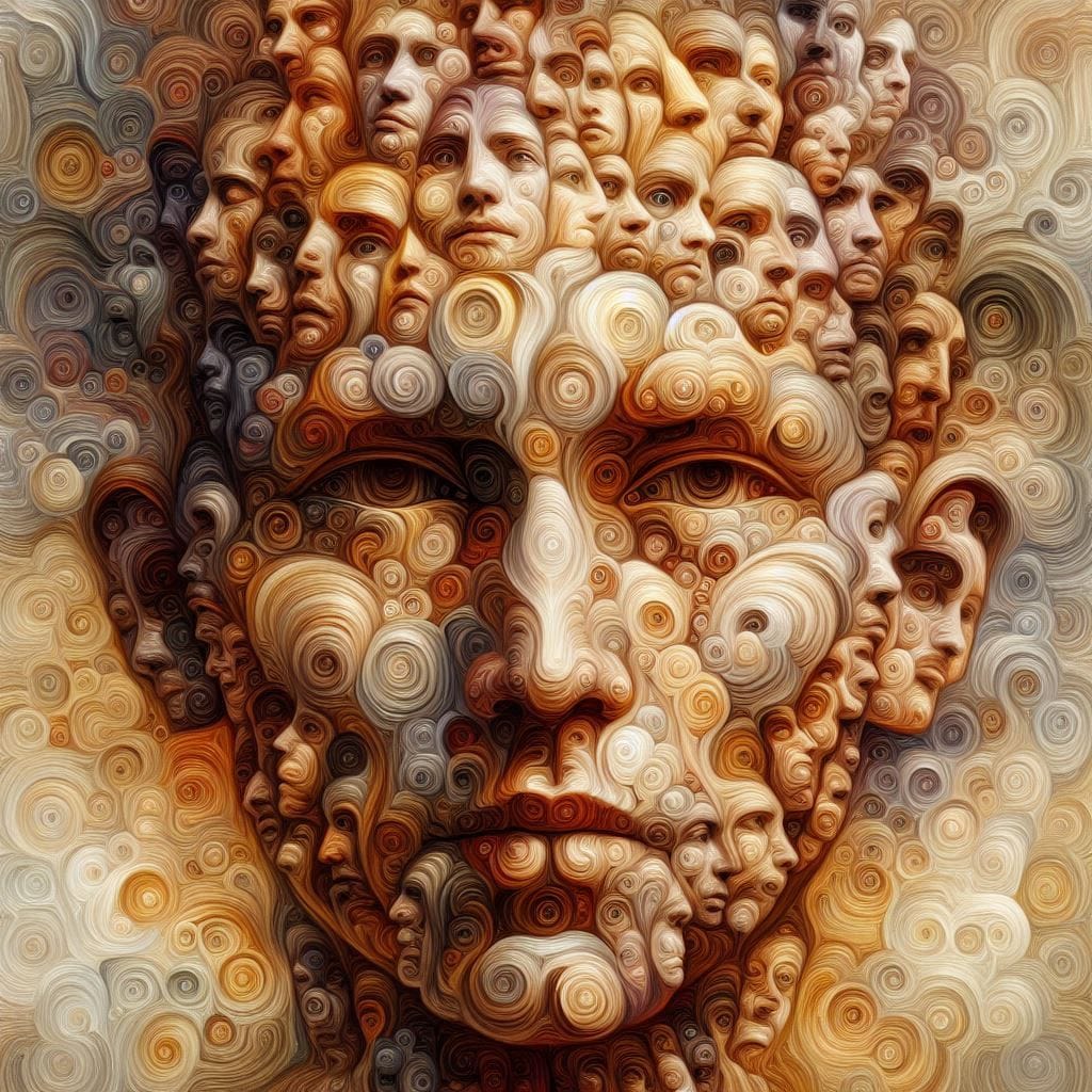 Multitude of Voices from Within Created with MidJourney A central