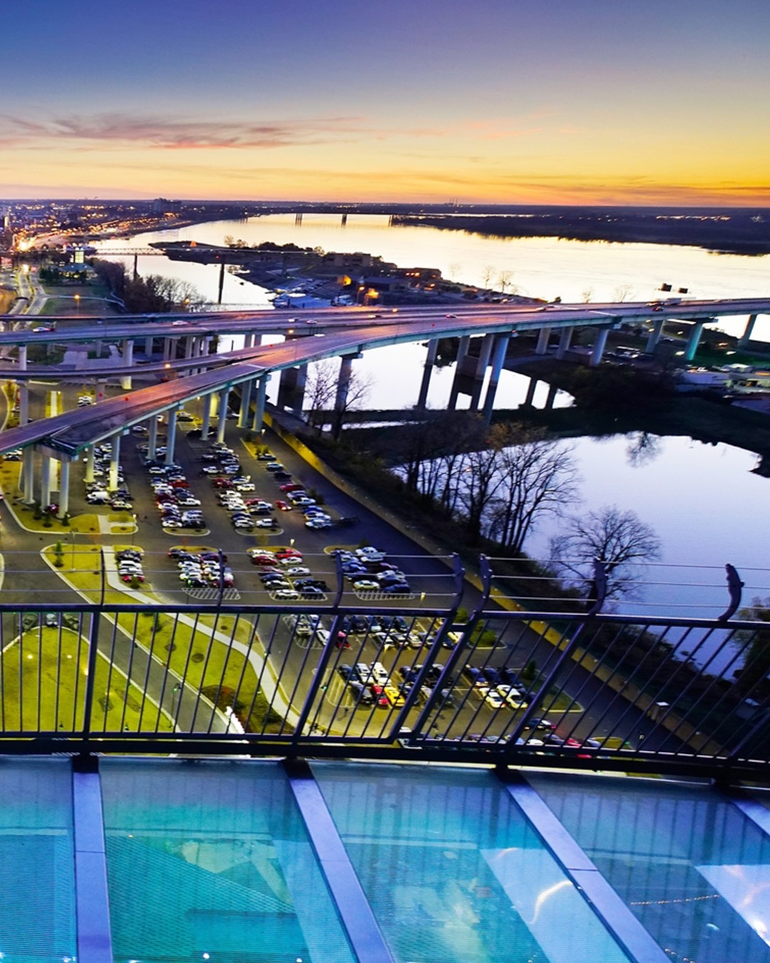 Ascend to the top of the Memphis Pyramid in the country's tallest