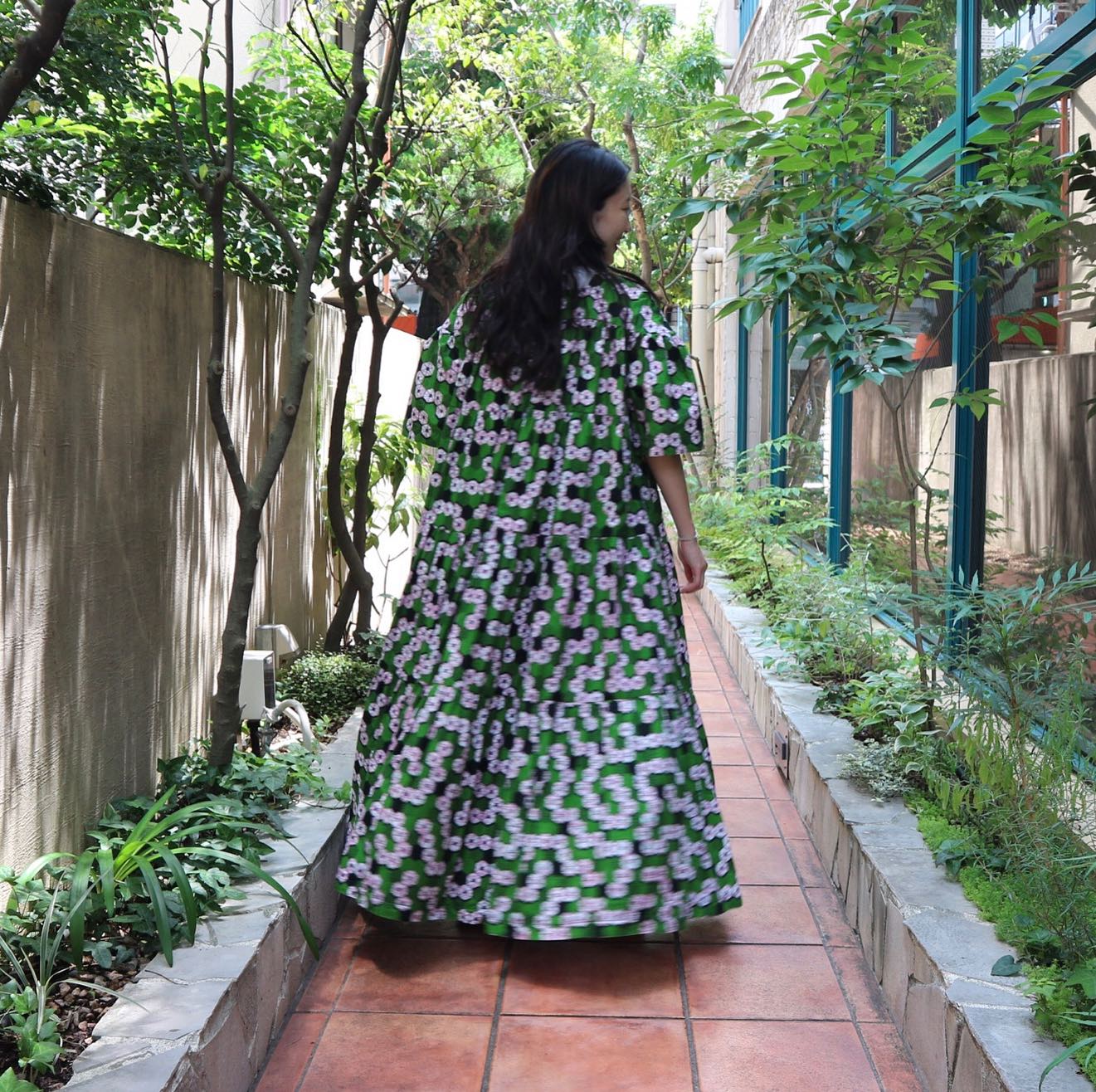 原宿店】 夏のボリュームワンピース 〈Odile Jacobs〉のアフリカン 