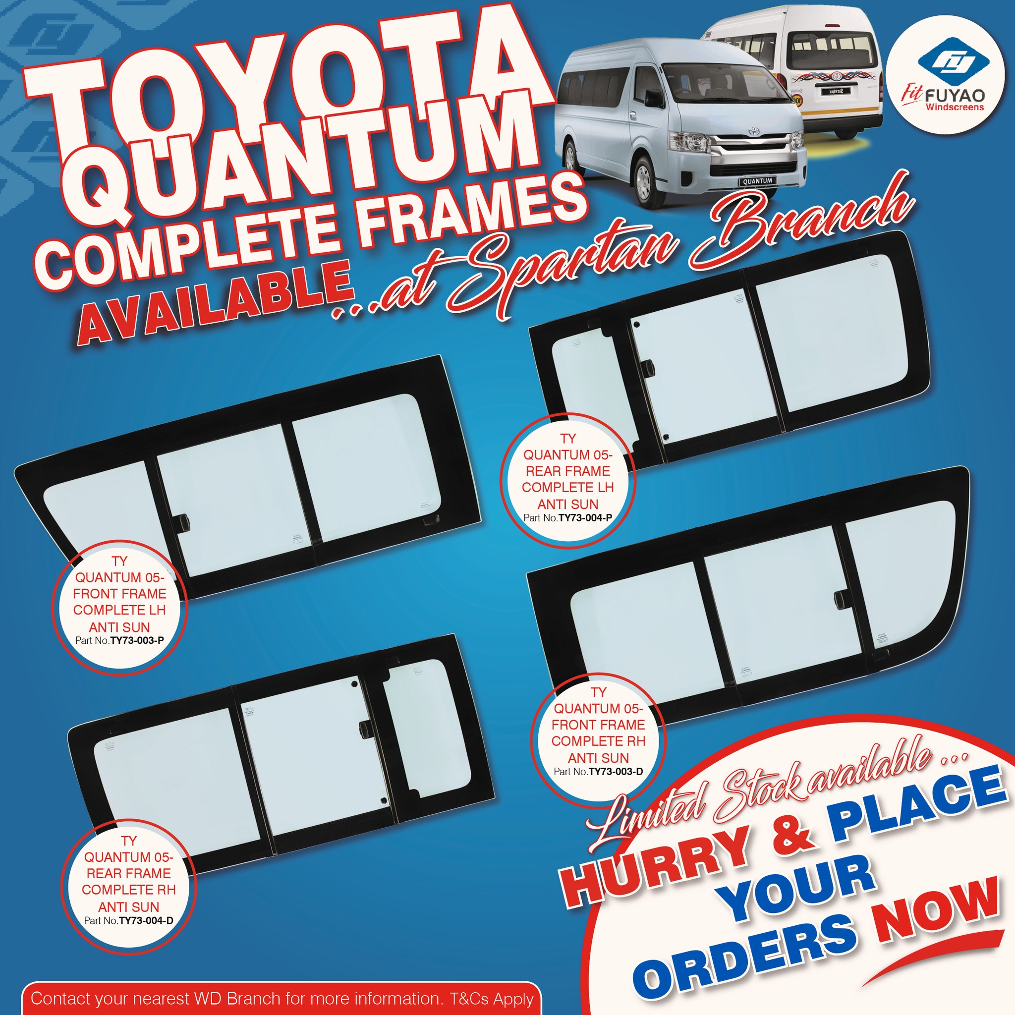 Toyota Quantum Complete frames... - Fuyao Windscreens | Facebook