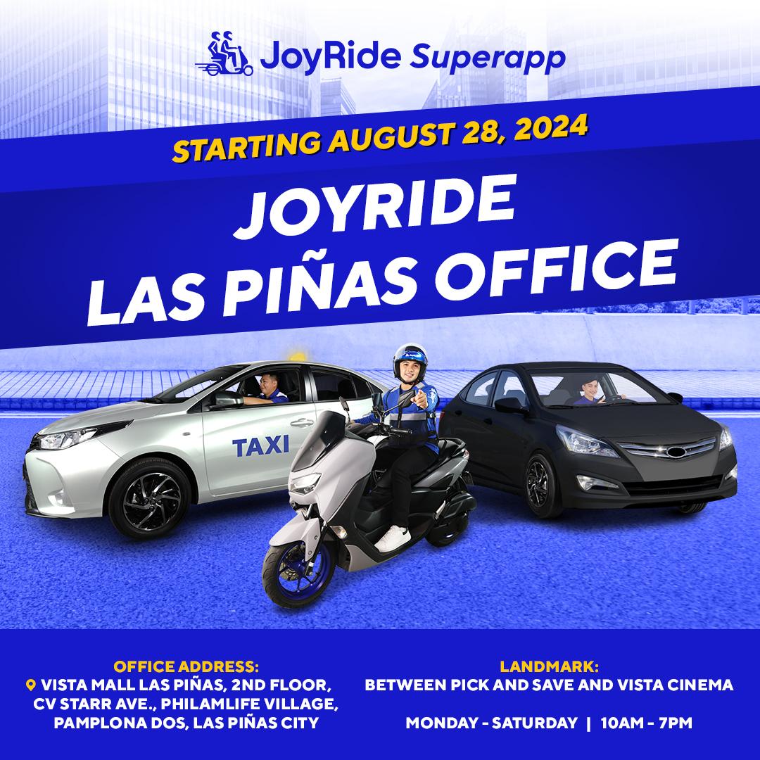 JoyRide - Mga Kasundo, simula August 28, 2024, ang JoyRide Las Piñas ...