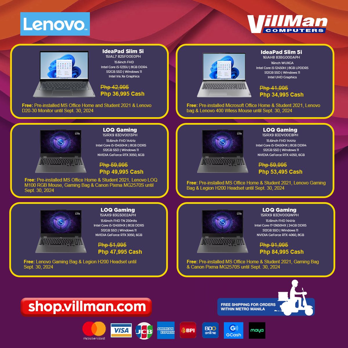 VillMan - ️LENOVO ONLINE EXCLUSIVE PROMO ️ Only at...
