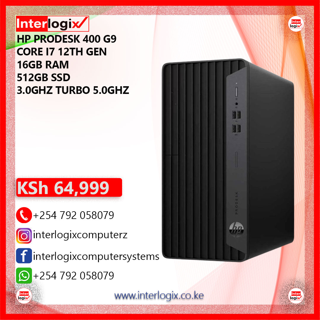 HP ProDesk 400 G6 MT : Core i5 (9th Gen), 8gb RAM, 1TB HDD, 20