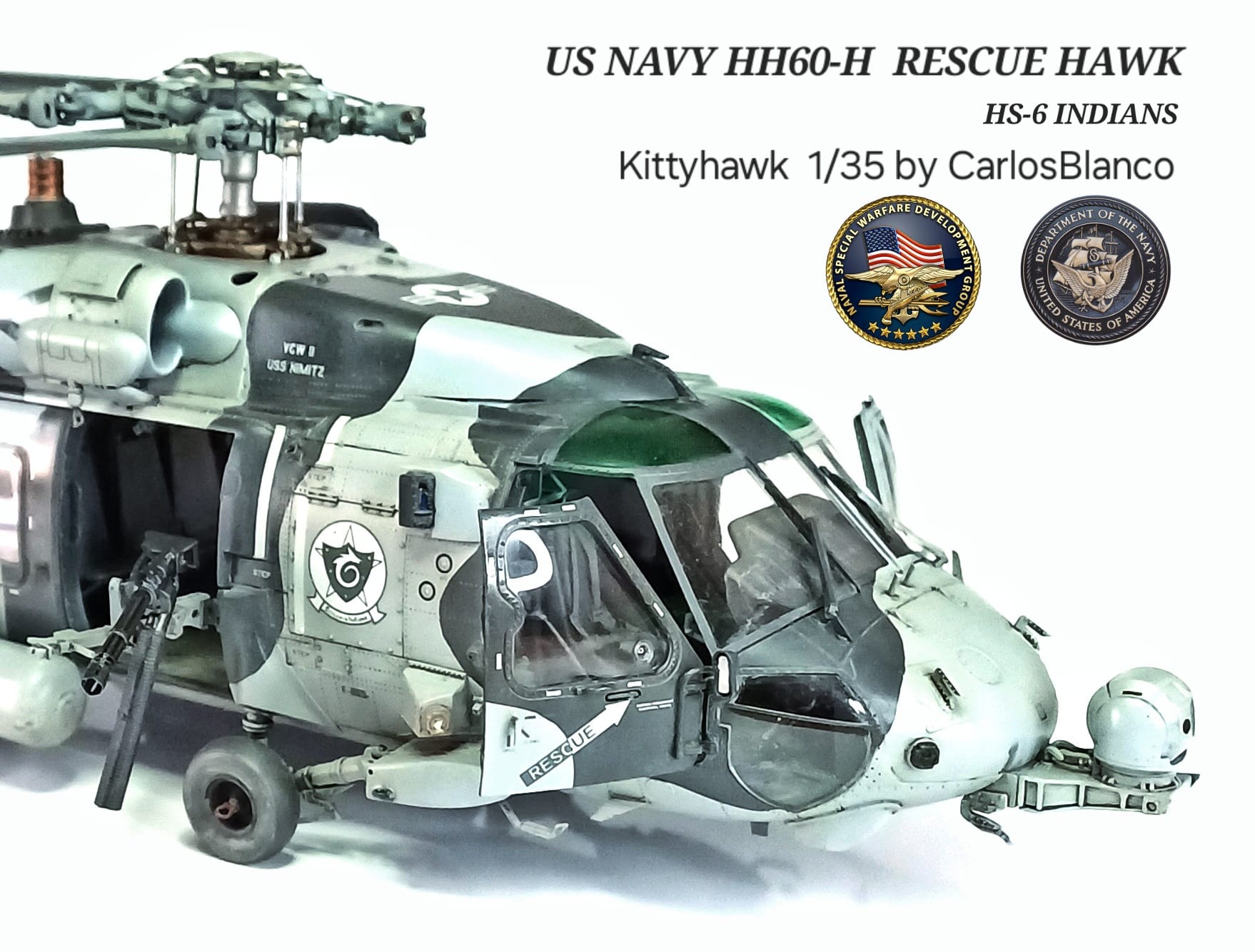 Finished Kittyhawk 1/35 HH60-H Rescue Hawk model