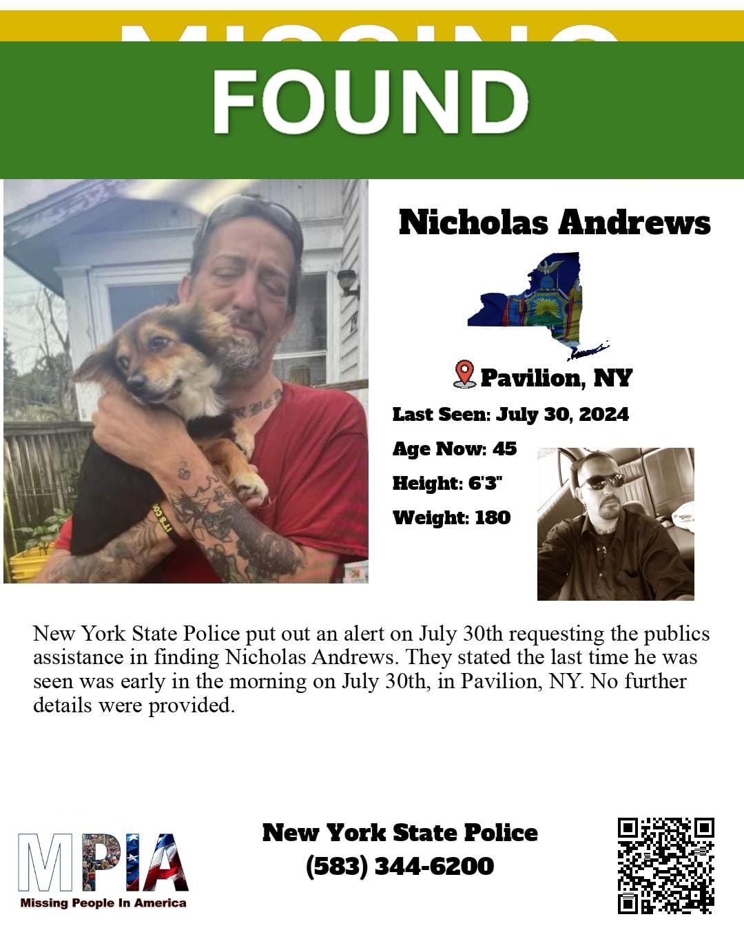 Missing - Update found Missing: Let's bring back MISSING Nicholas ...
