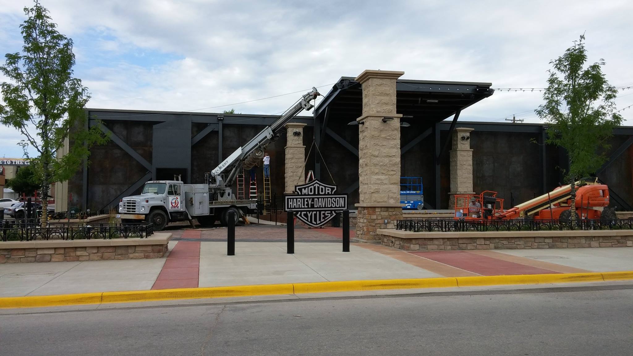 City of Sturgis, SD - Harley-Davidson sign being installed at the ...