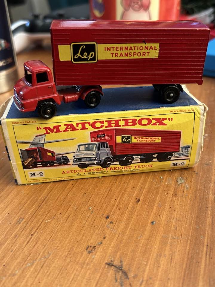 Lesney Matchbox M2B Bedford articulated freight truck model