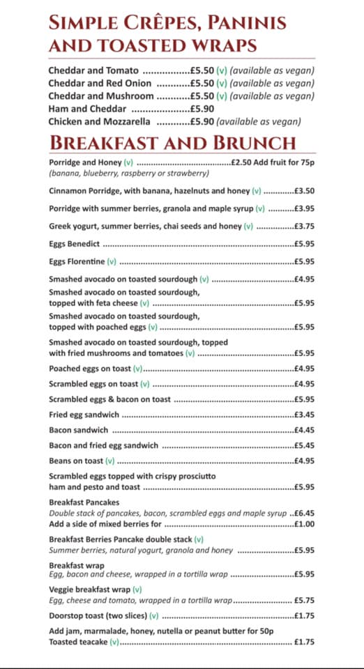 As promised, here is our new menu for... - Smashed Raspberry | Facebook