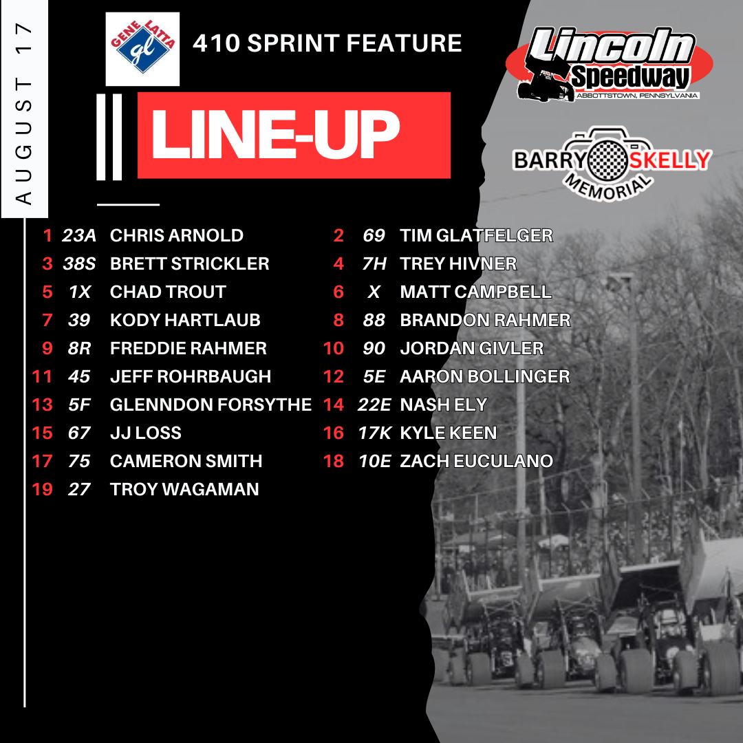 The $6,000 to win Gene Latta Ford, Inc.... - Lincoln Speedway