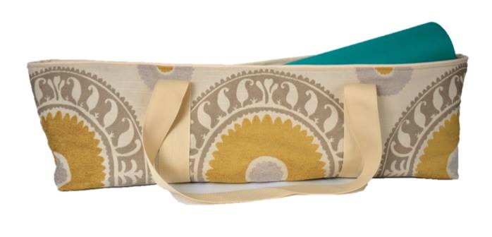 Sac Bandoulière Kim Michie Floral Pour Yoga Et Pilates - Taille Large, Motifs Marron Orange Rose, Neuf