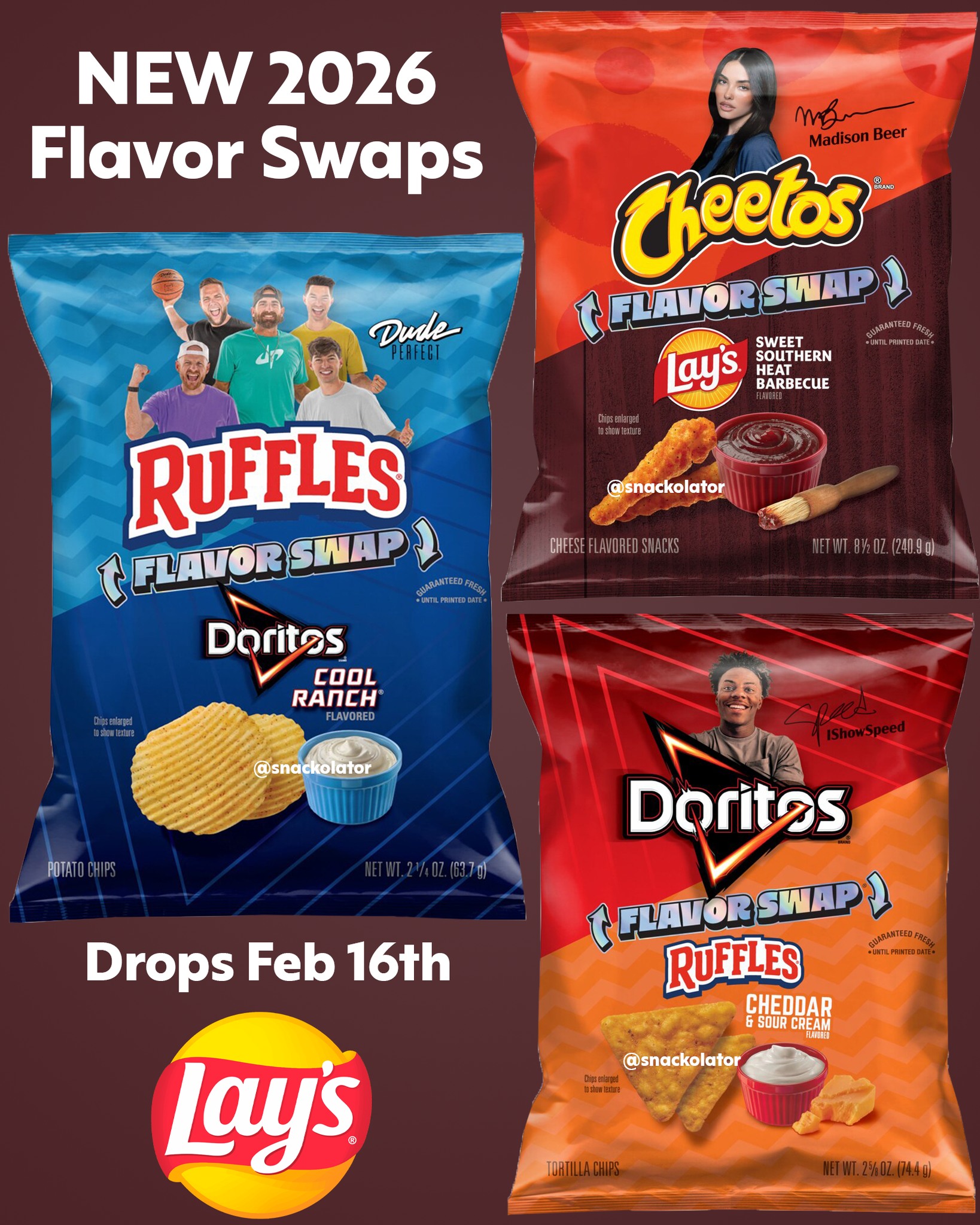 Snackolator - Just gimme a case of those Doritos Cool Ranch x Ruffles ...