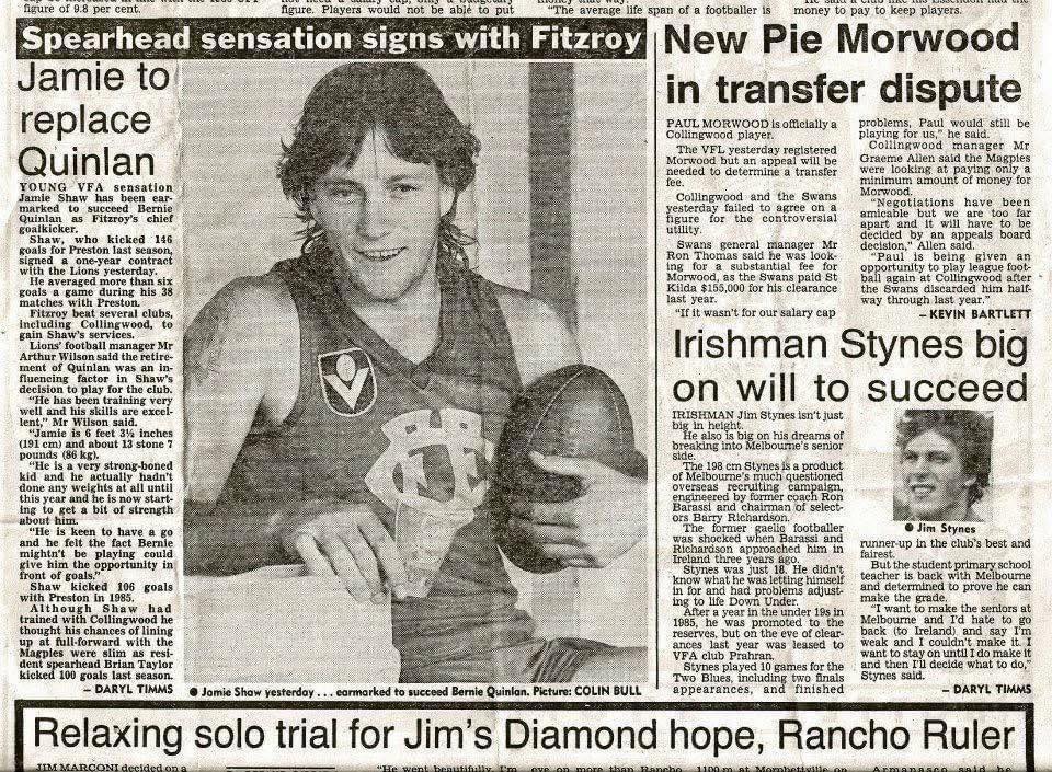 VFL Footy in the 1980s added a... - VFL Footy in the 1980s