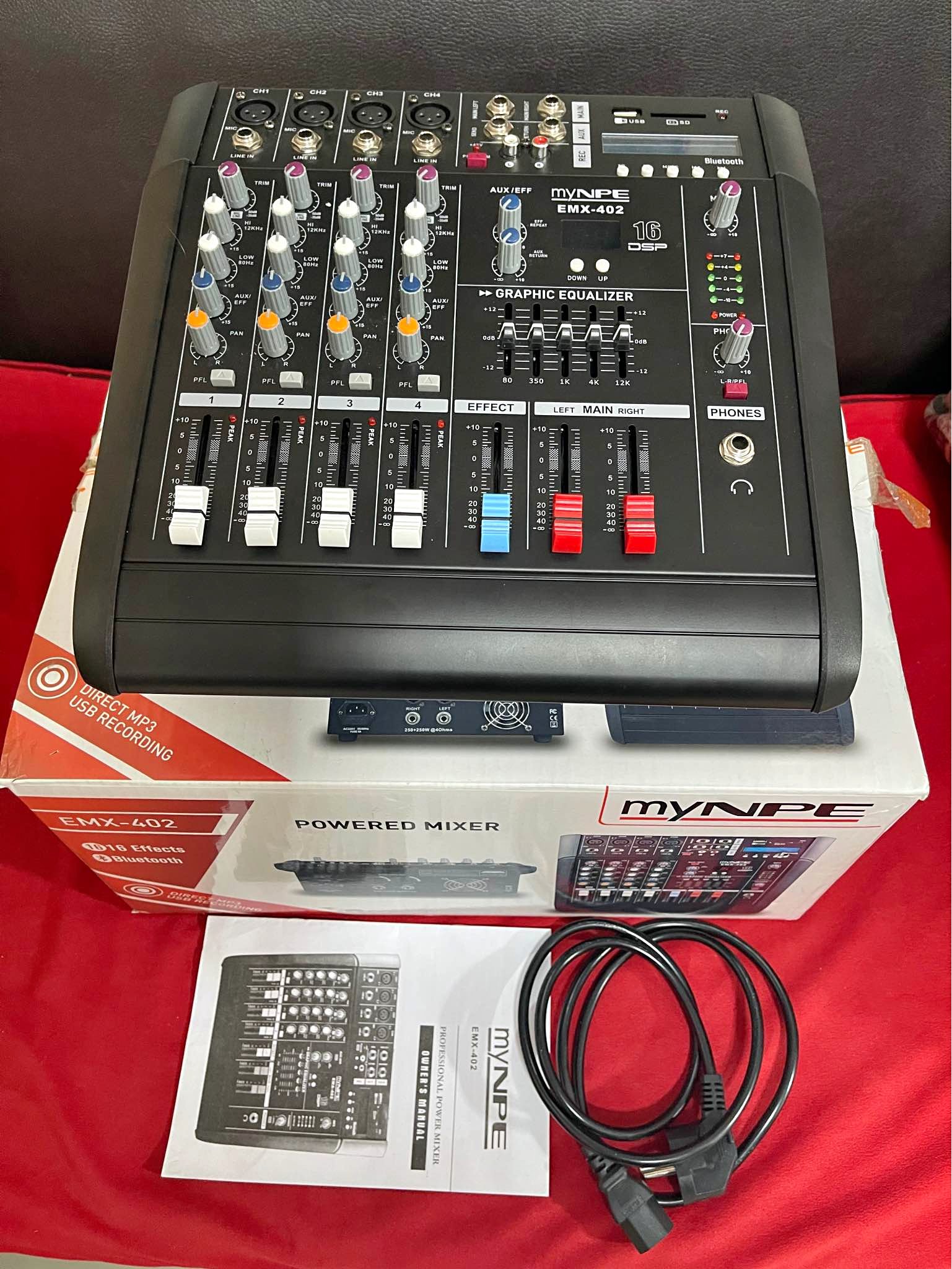 เพาว์เวอร์มิกซ์ MYNPE EMX-402 powermixer 250วัตต์ x2 มีบลูทูธ สภาพ ...