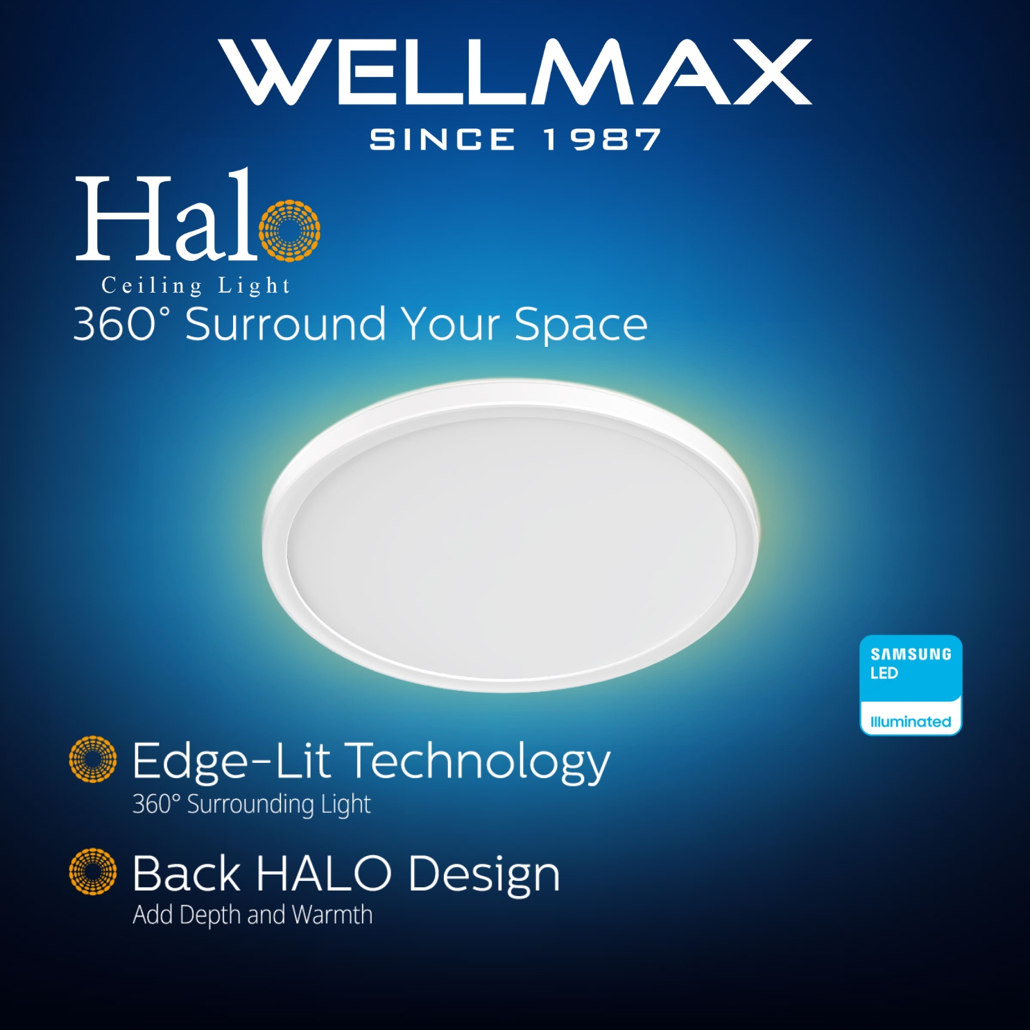 Wellmax - New 🌟 Revolutionary Halo Ceiling Light: 360° Surround Your ...