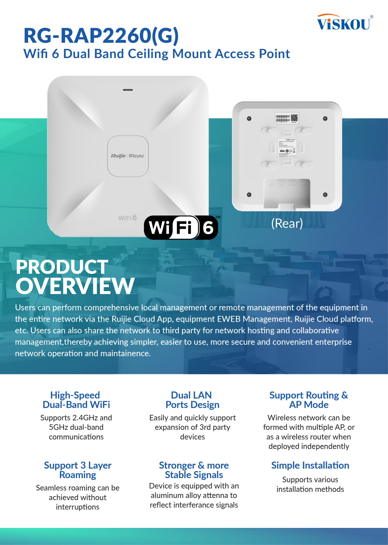 Wi-Fi 6 Dual Band Ceiling Mount Access... - Viskou Singapore | Facebook