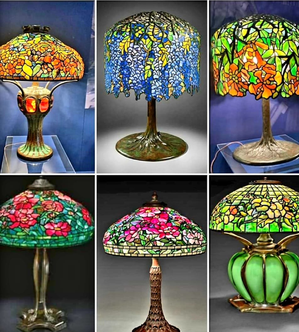 STAINED GLASS LAMPS OF LOUIS COMFORT TIFFANY which were designed
