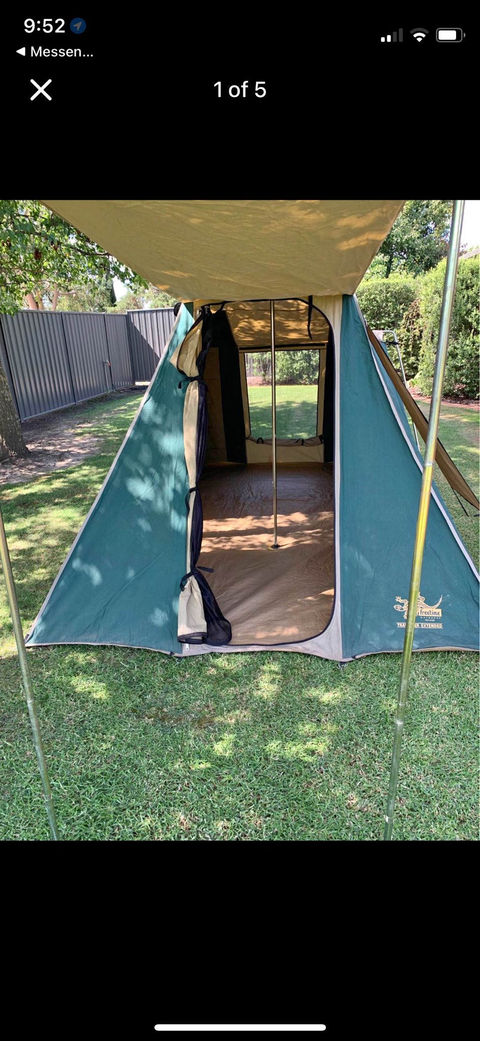quest bell tent Signature Glamping Classic 4M 6 Color:main Tent New Bestseller AI For easy access to MCKINLEY Camping Tent MCKINLEY