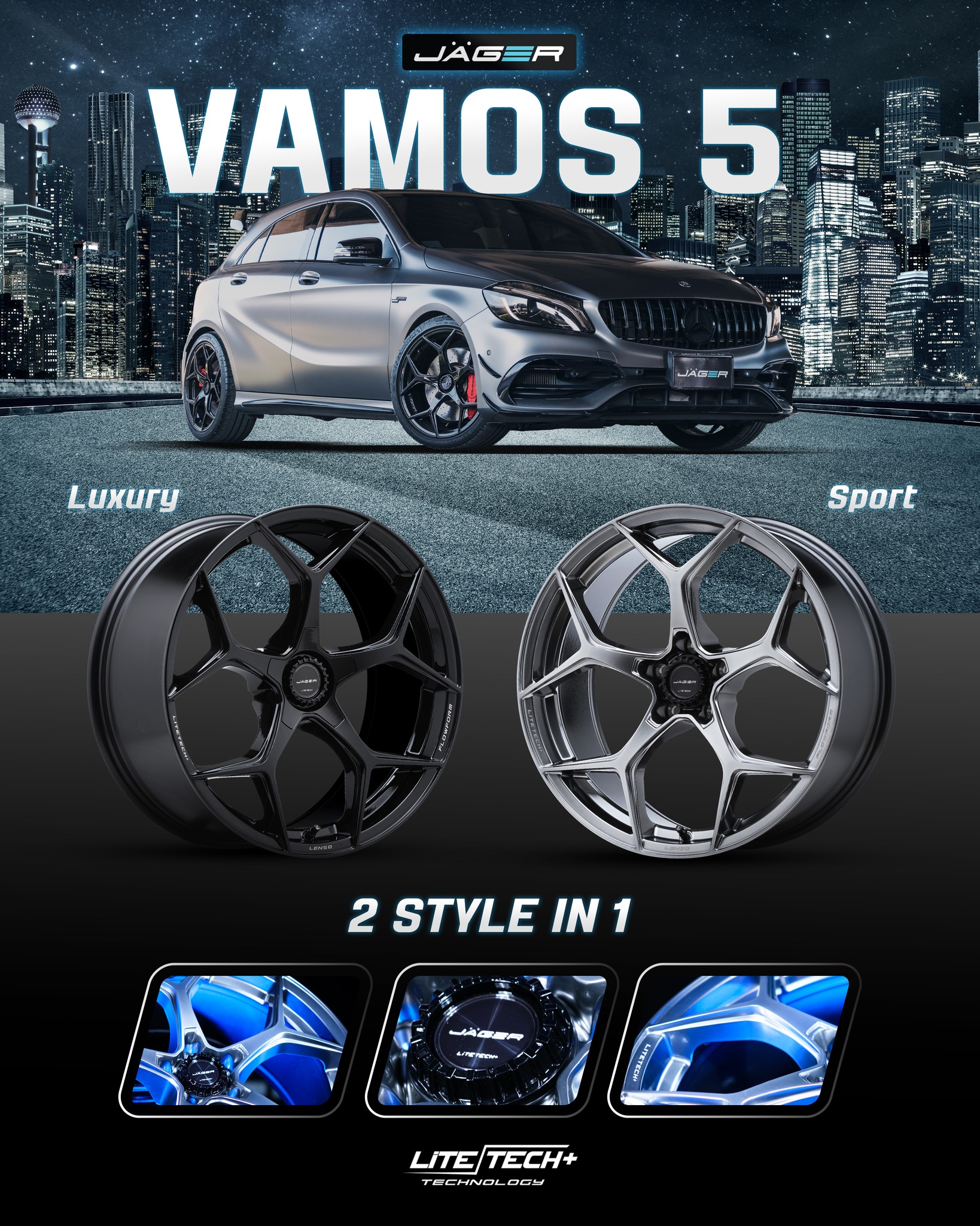 JAGER VAMOS 5 With LITETECH+... - Lenso Wheels (เลนโซ่ วีล) | Facebook