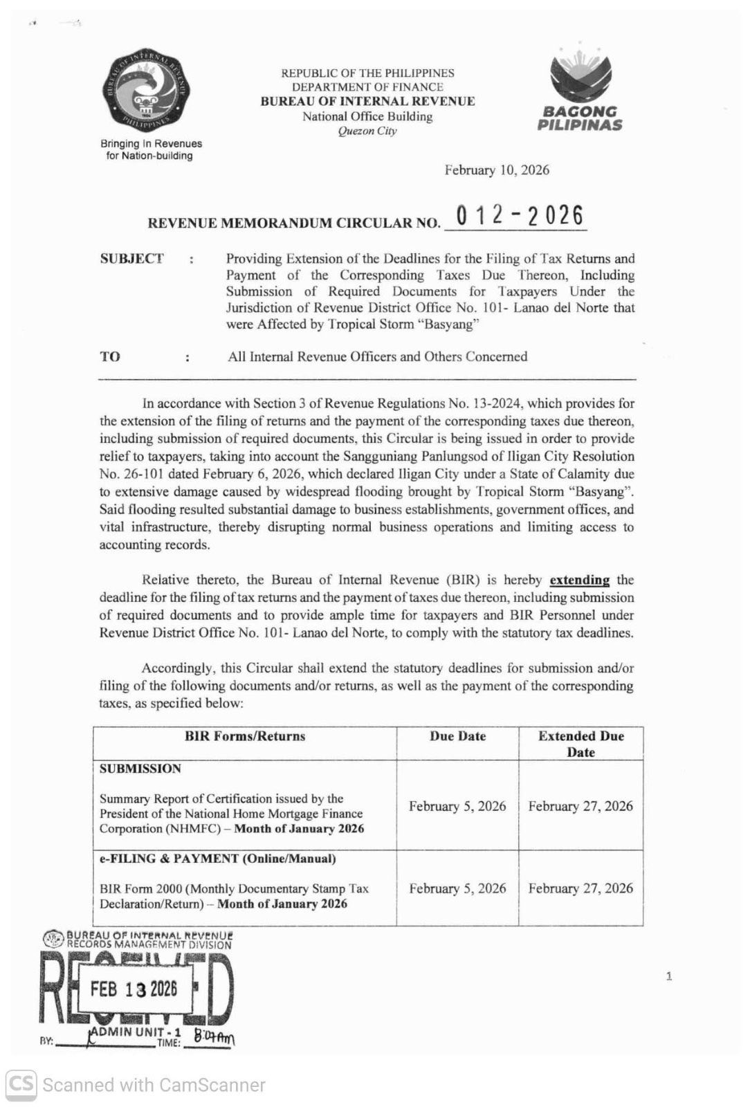 📢 𝐓𝐀𝐗... - BIR Revenue District Office 101 - Lanao del Norte | Facebook