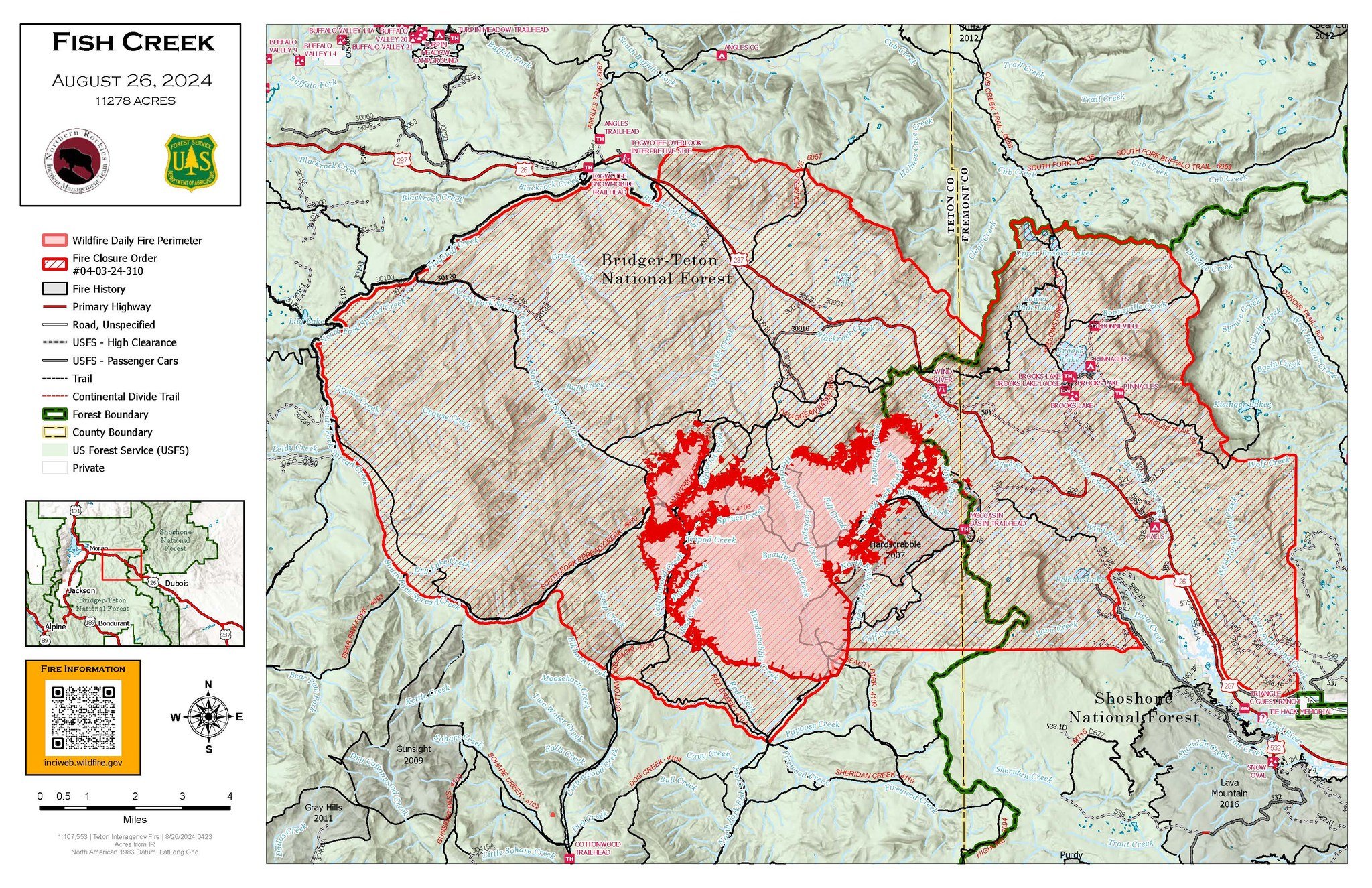 Kinky Creek Fire Update - June 27, 2026 (Cora, WY, June 27, 2026